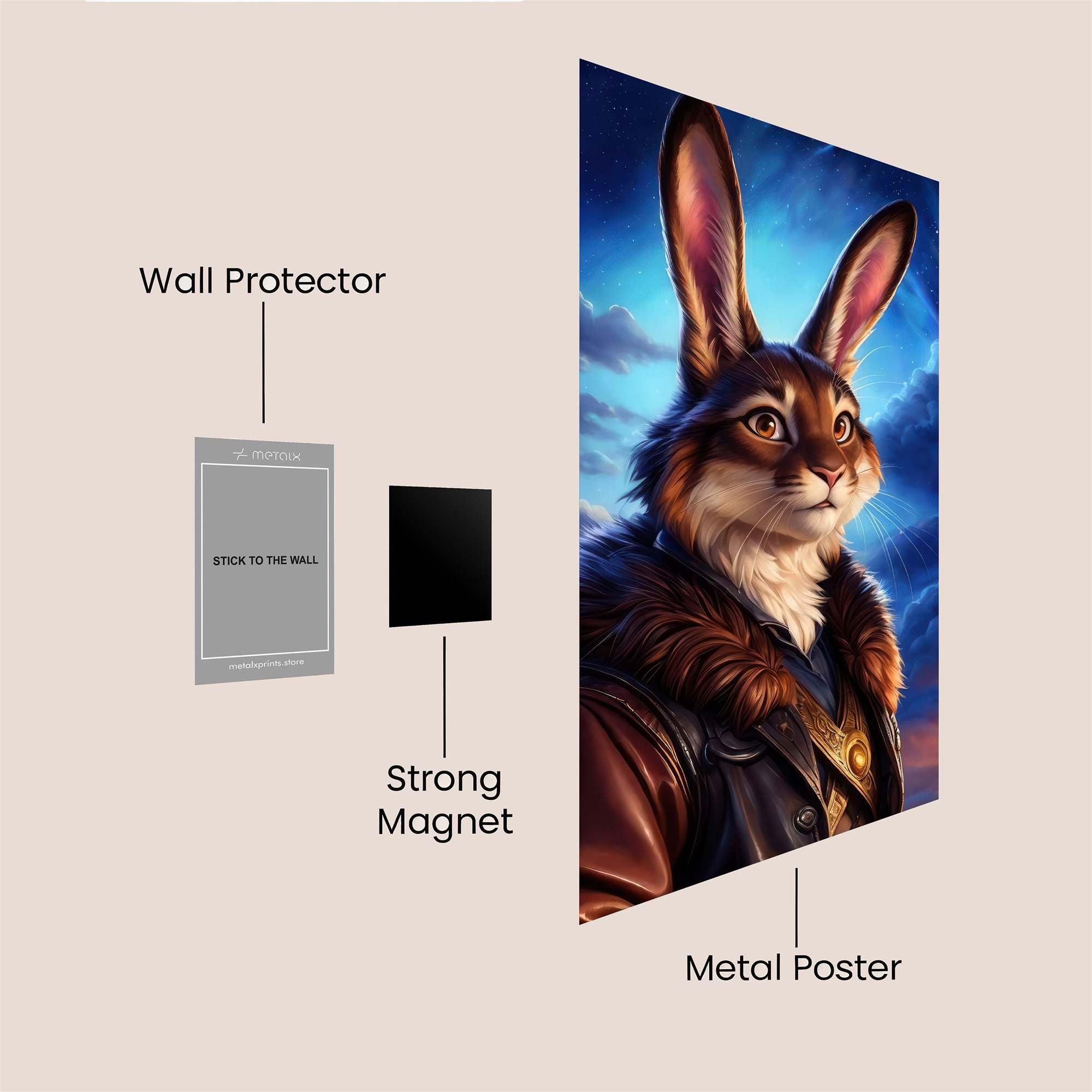 Heroic Hare Safe Wall Magnetic / M