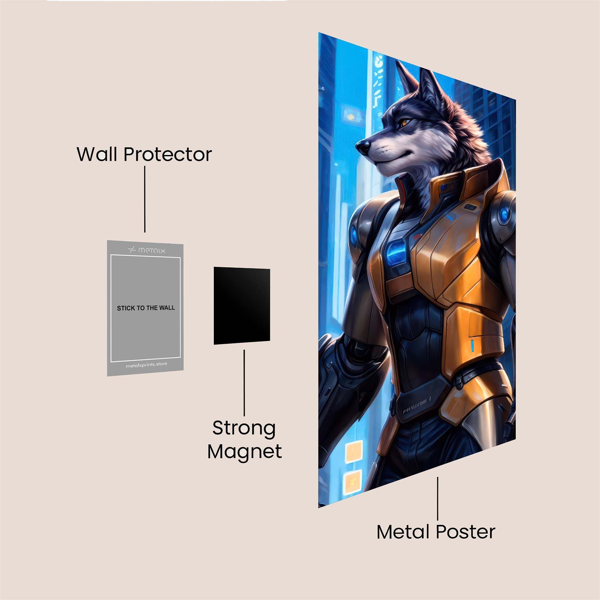 Cyber Lupine Safe Wall Magnetic / M