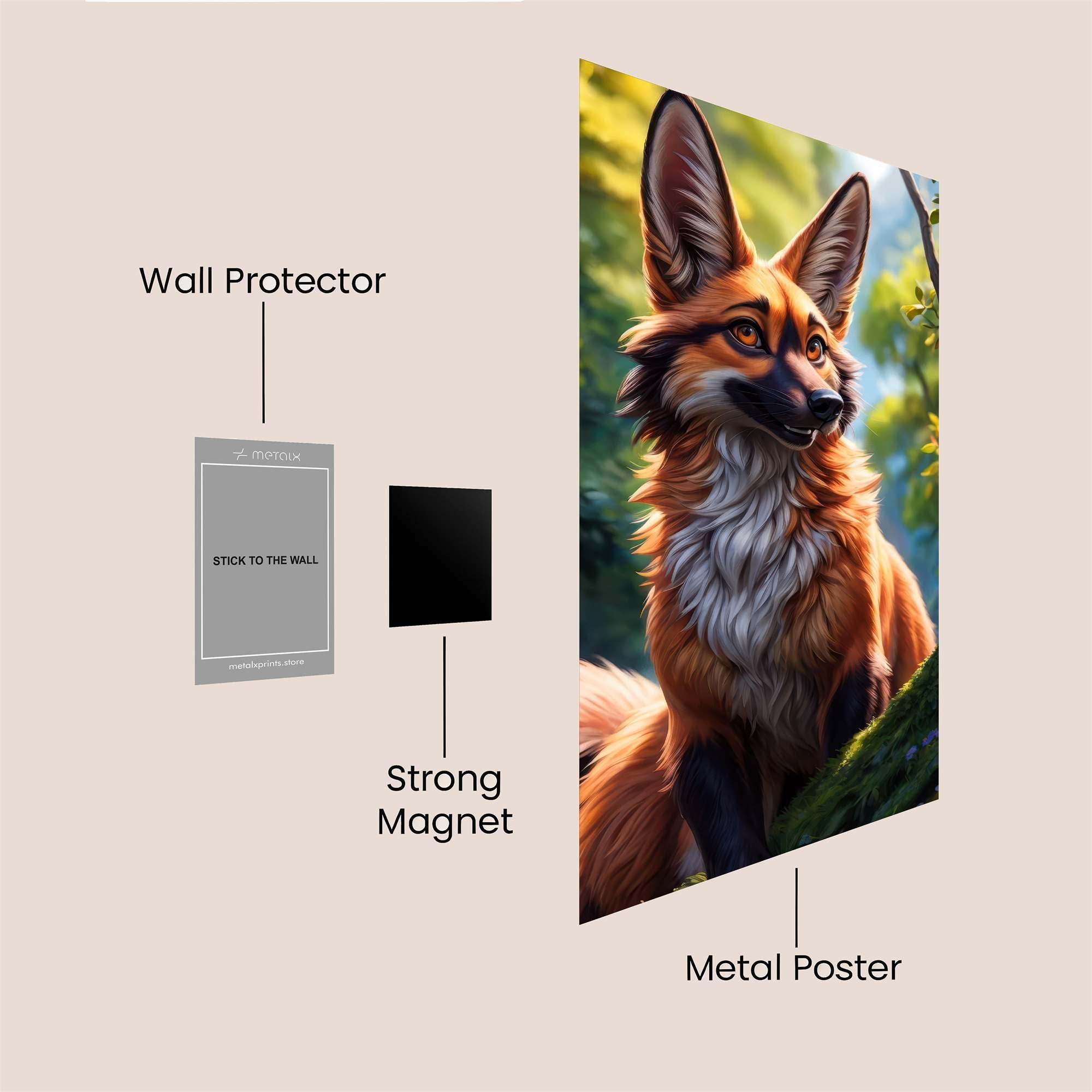 Foxy Serenity Safe Wall Magnetic / M