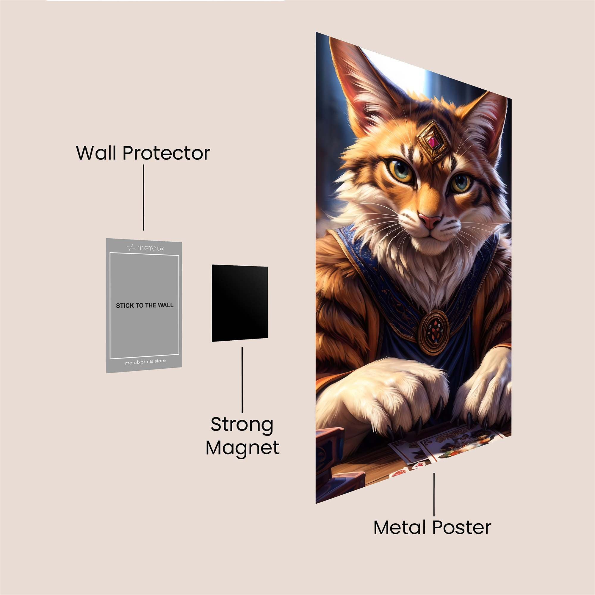 Feline Wizardry Safe Wall Magnetic / M
