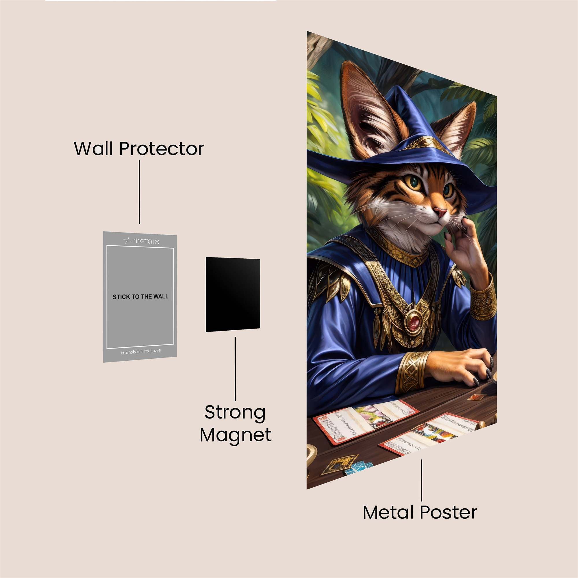 Feline Wizardry Safe Wall Magnetic / M