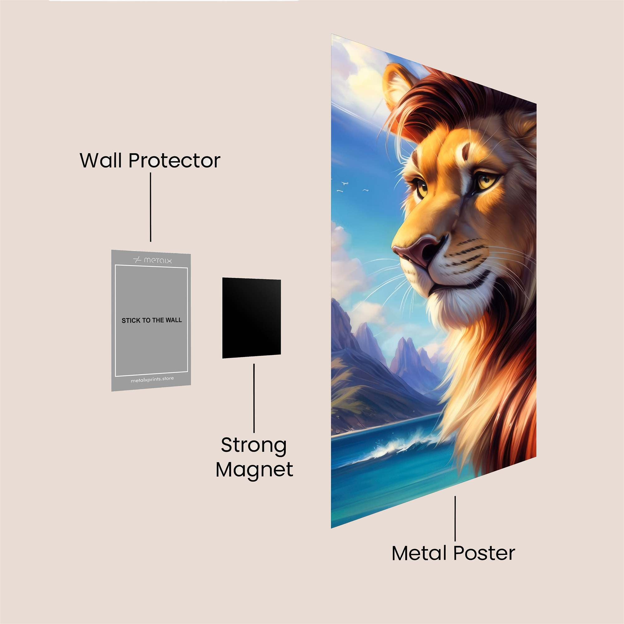 Lion Majesty Safe Wall Magnetic / M