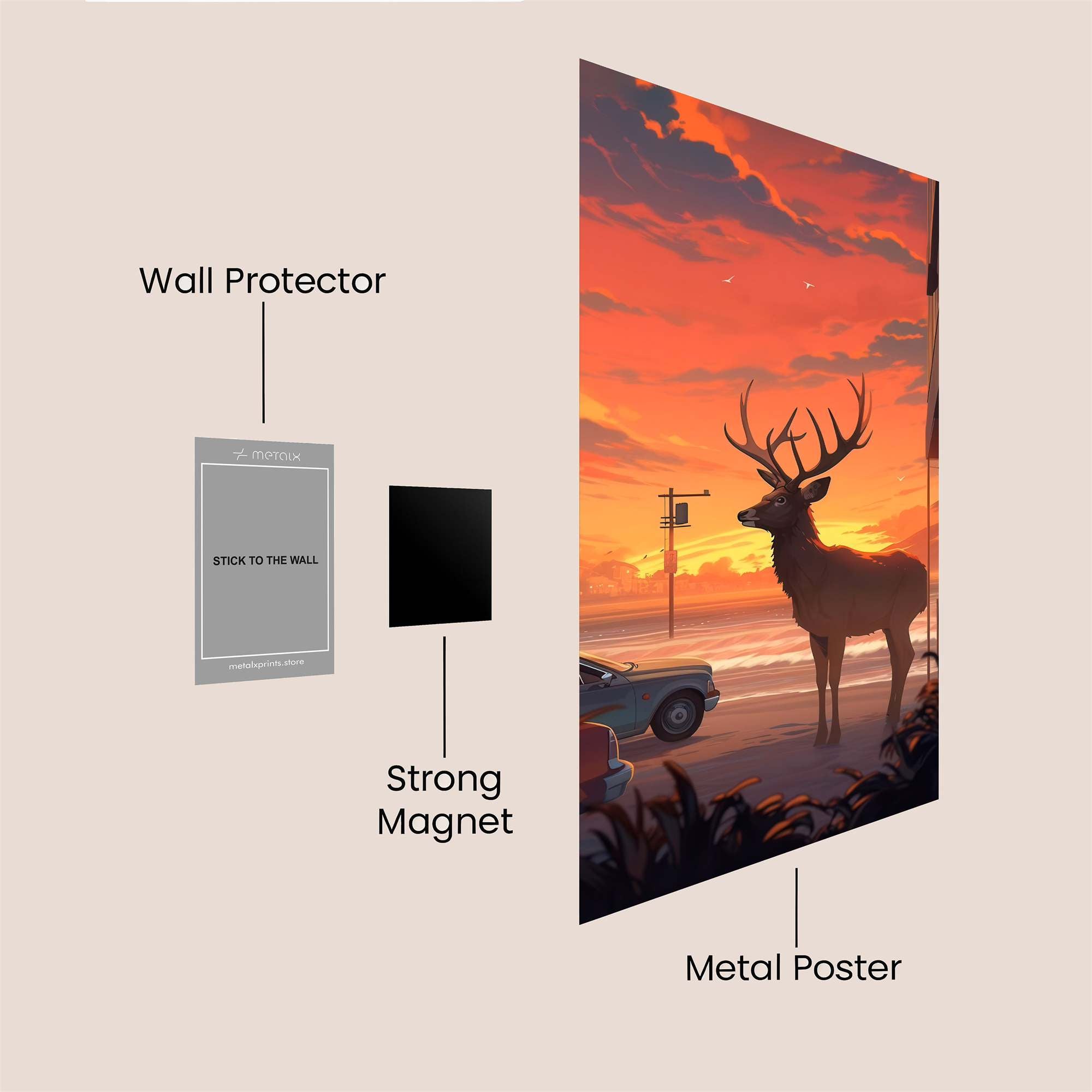 Stag Serenity Safe Wall Magnetic / M