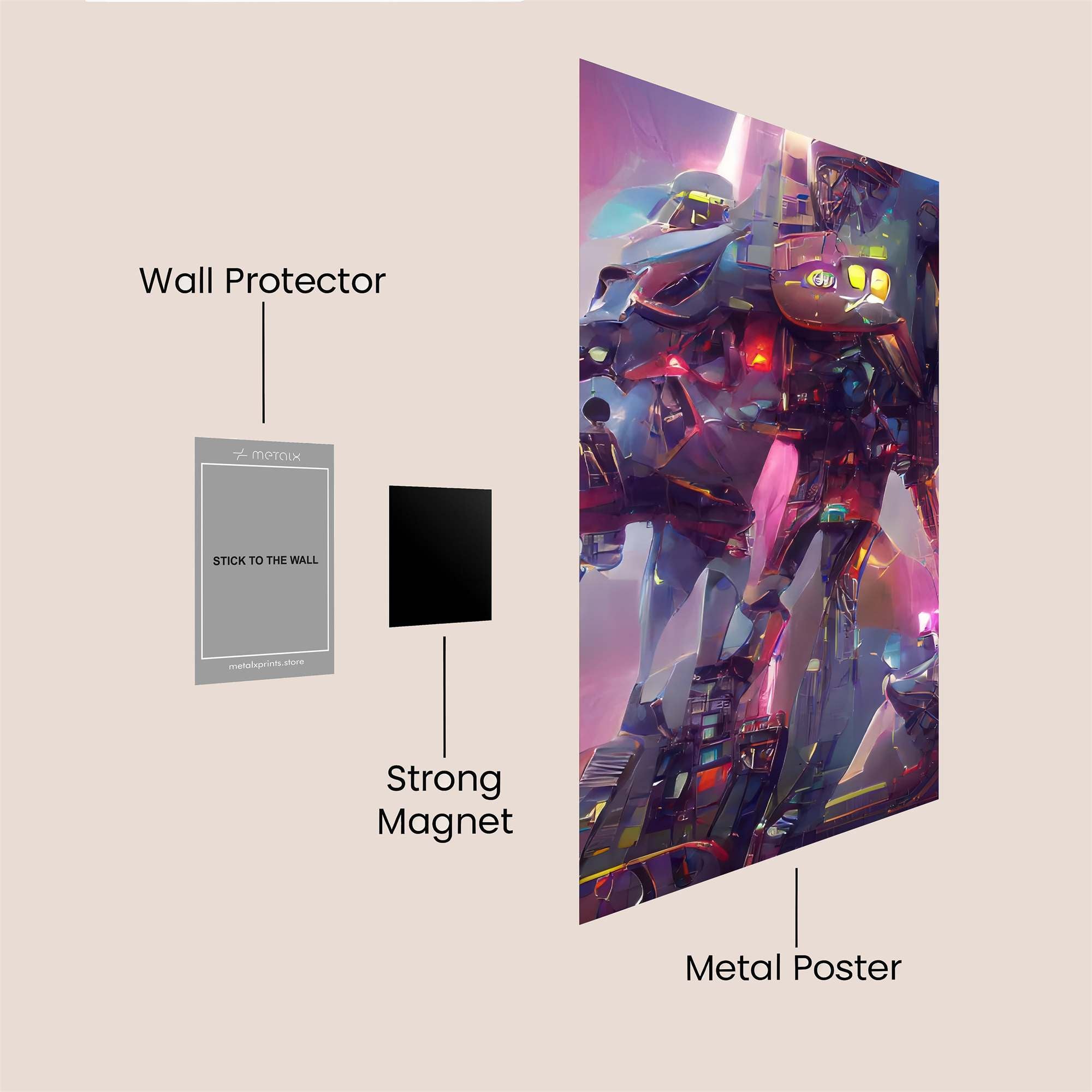 Neon Sentinel Safe Wall Magnetic / M