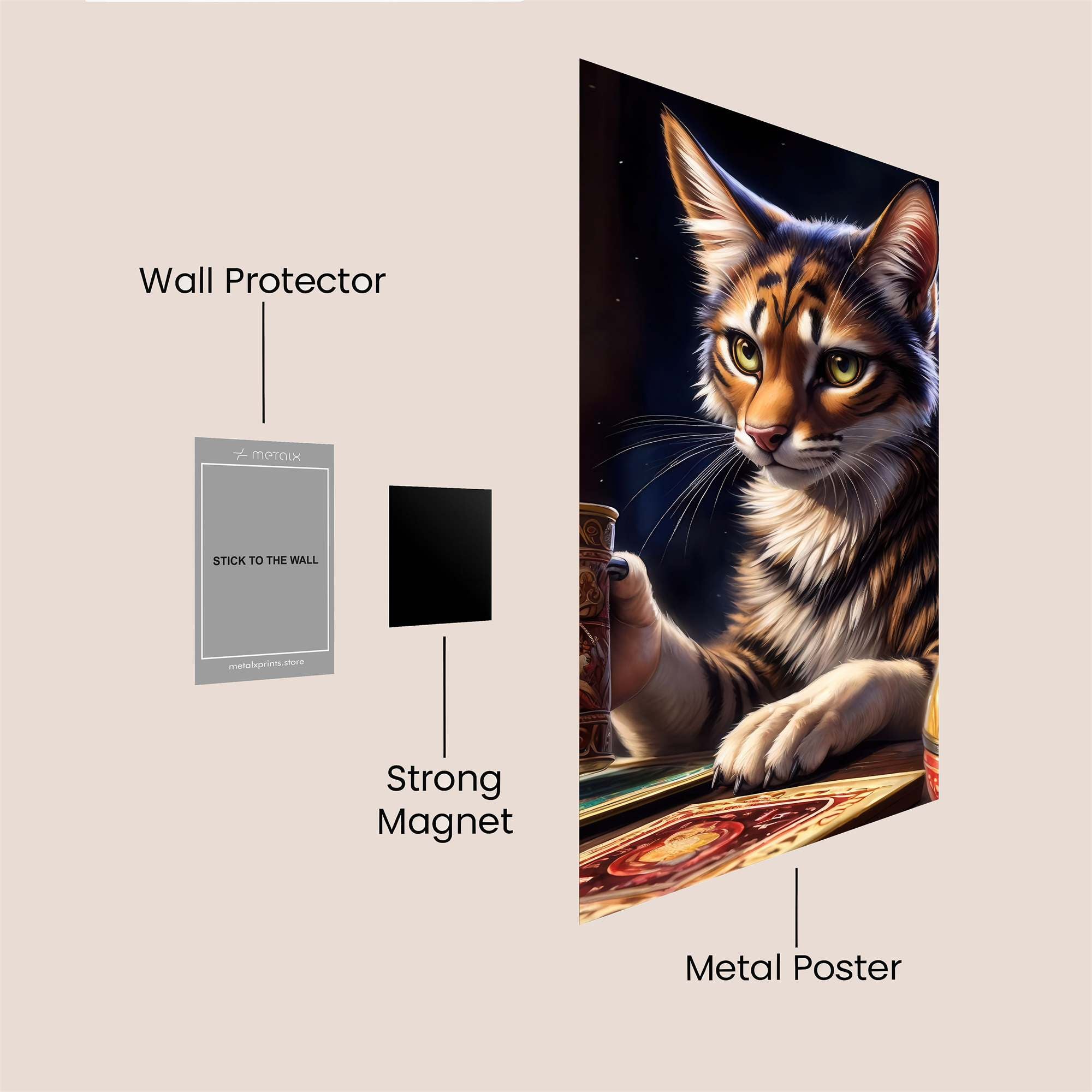 Feline Fortune Safe Wall Magnetic / M