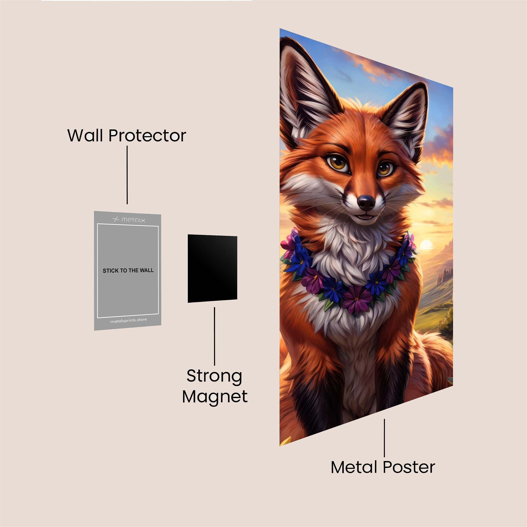 Fox Enchantment Safe Wall Magnetic / M