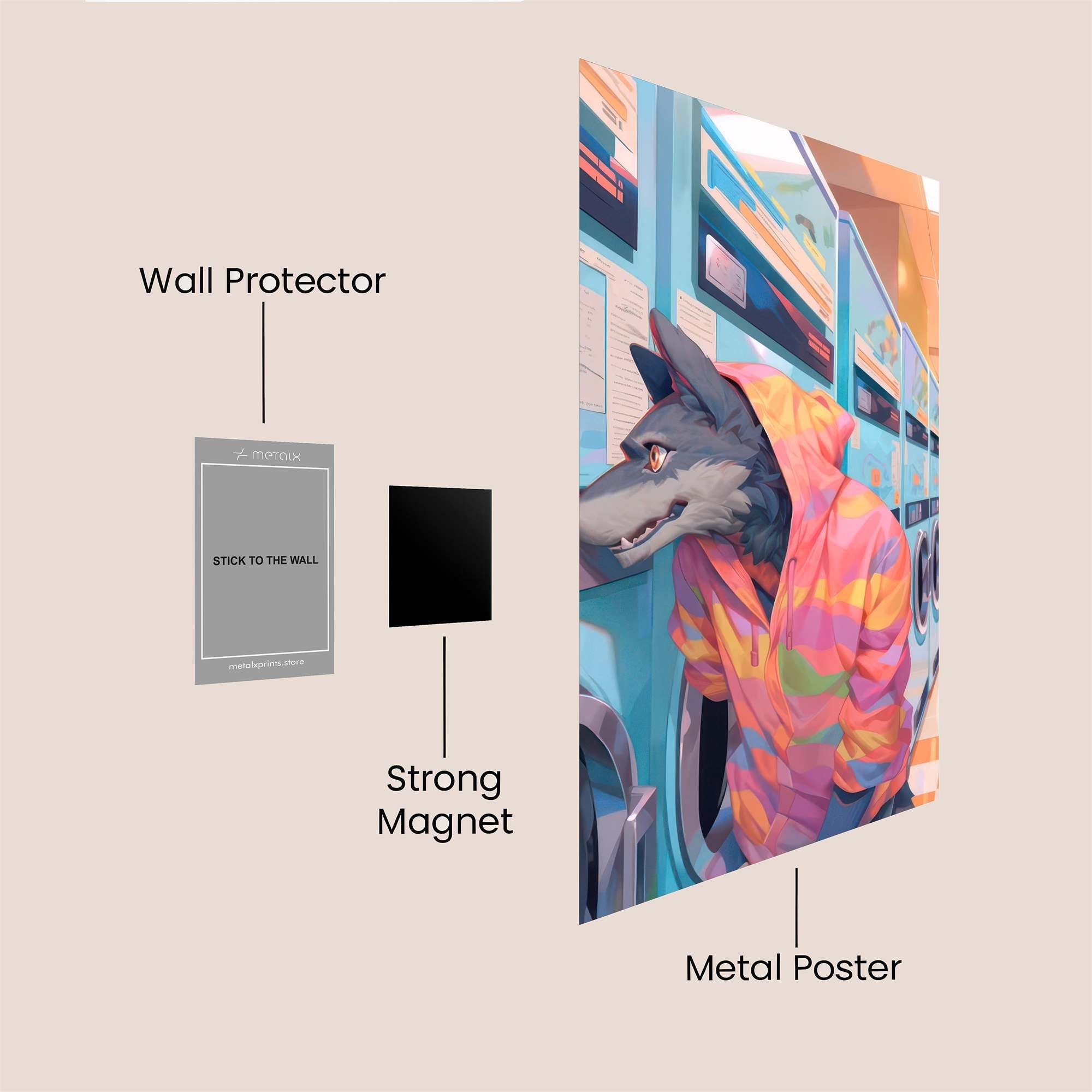 Flame Fury Safe Wall Magnetic / M