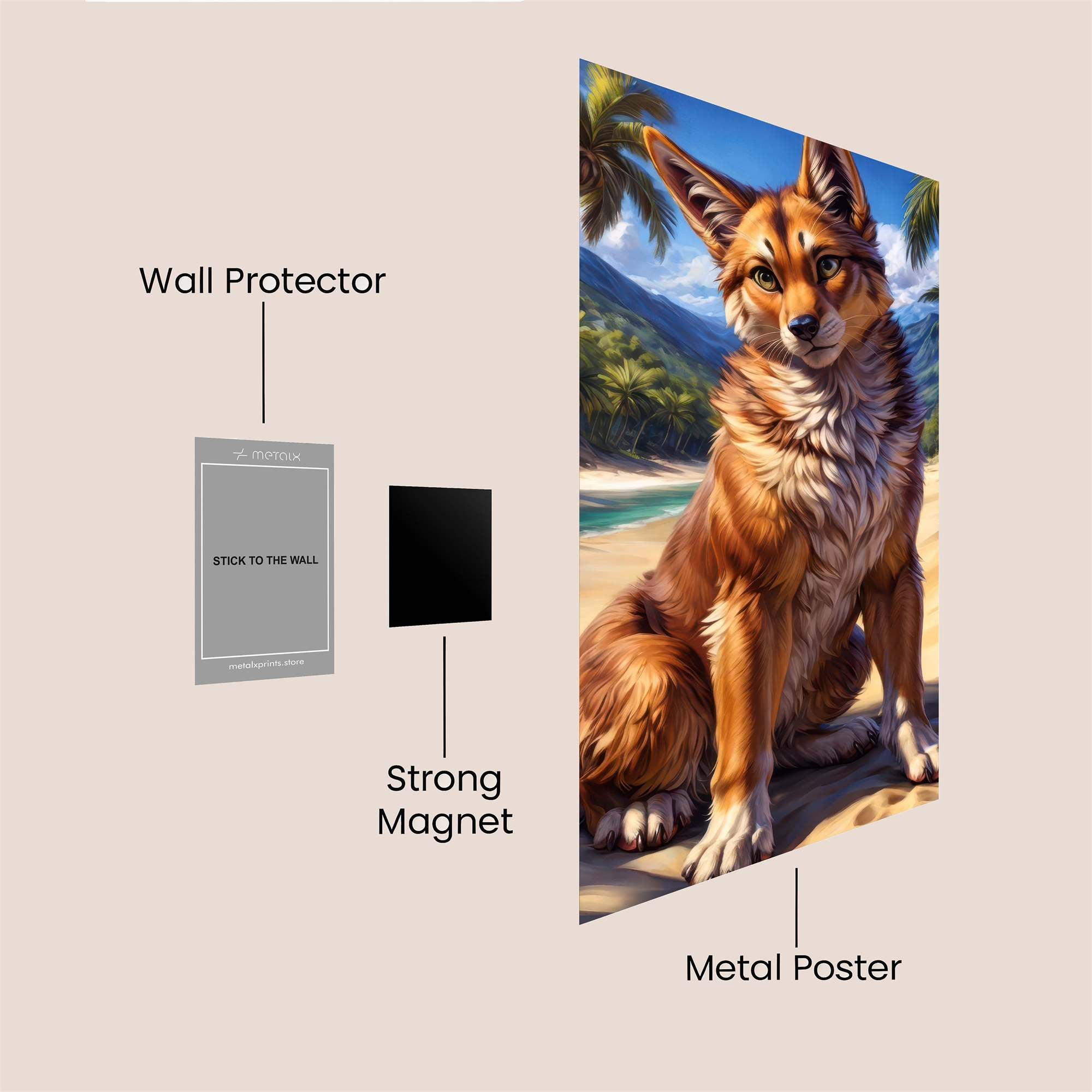 Sunlit Canine Safe Wall Magnetic / M