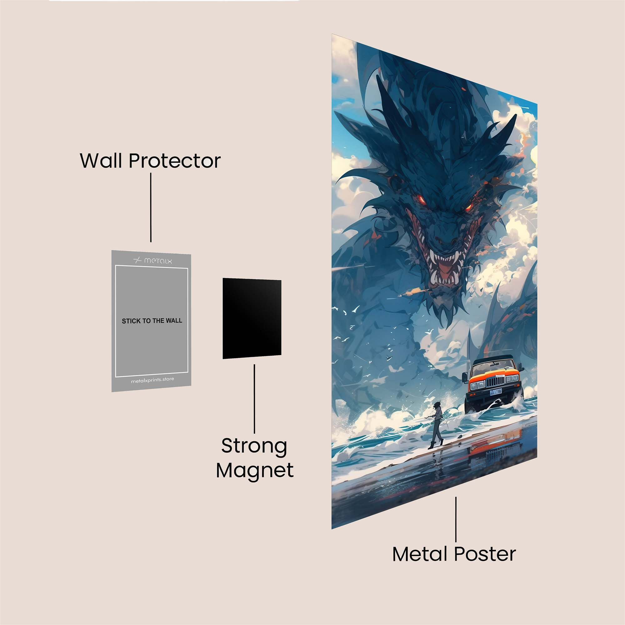 Draconic Fury Safe Wall Magnetic / M