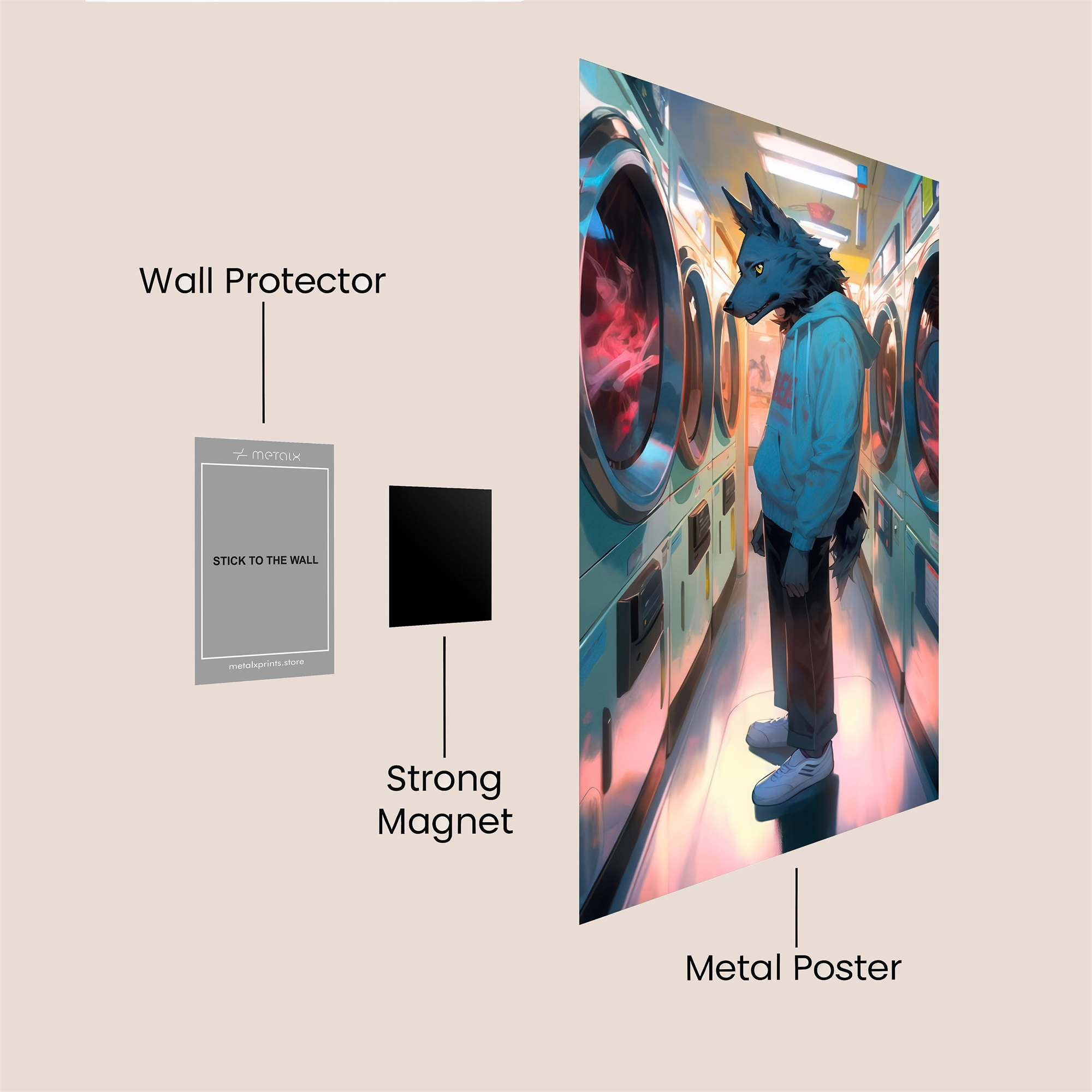 Laundromat Lupine Safe Wall Magnetic / M