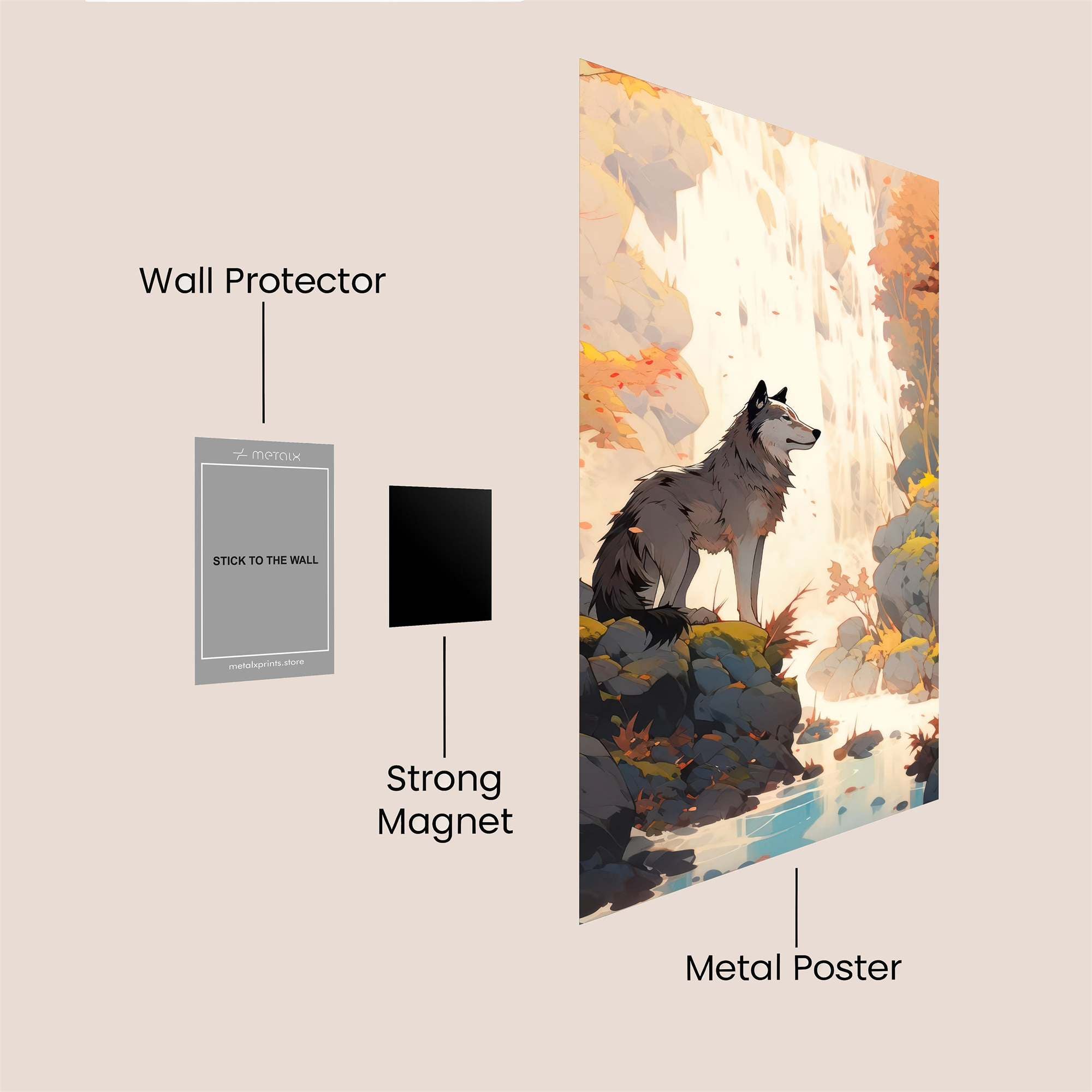 Wolf Serenade Safe Wall Magnetic / M