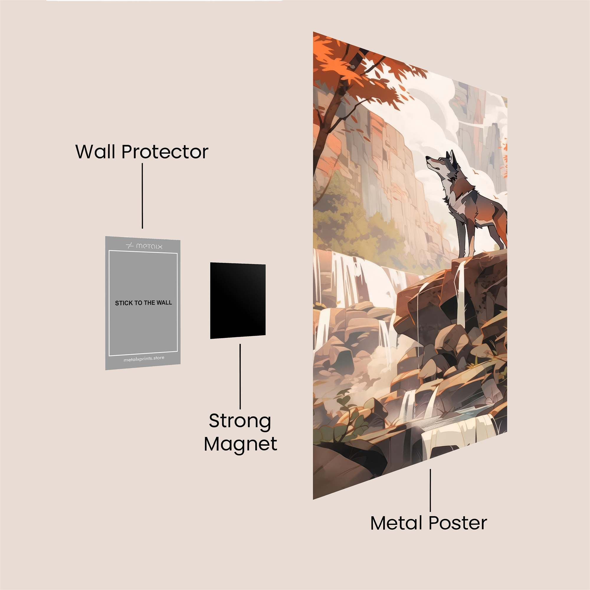 Wolf's Reverie Safe Wall Magnetic / M