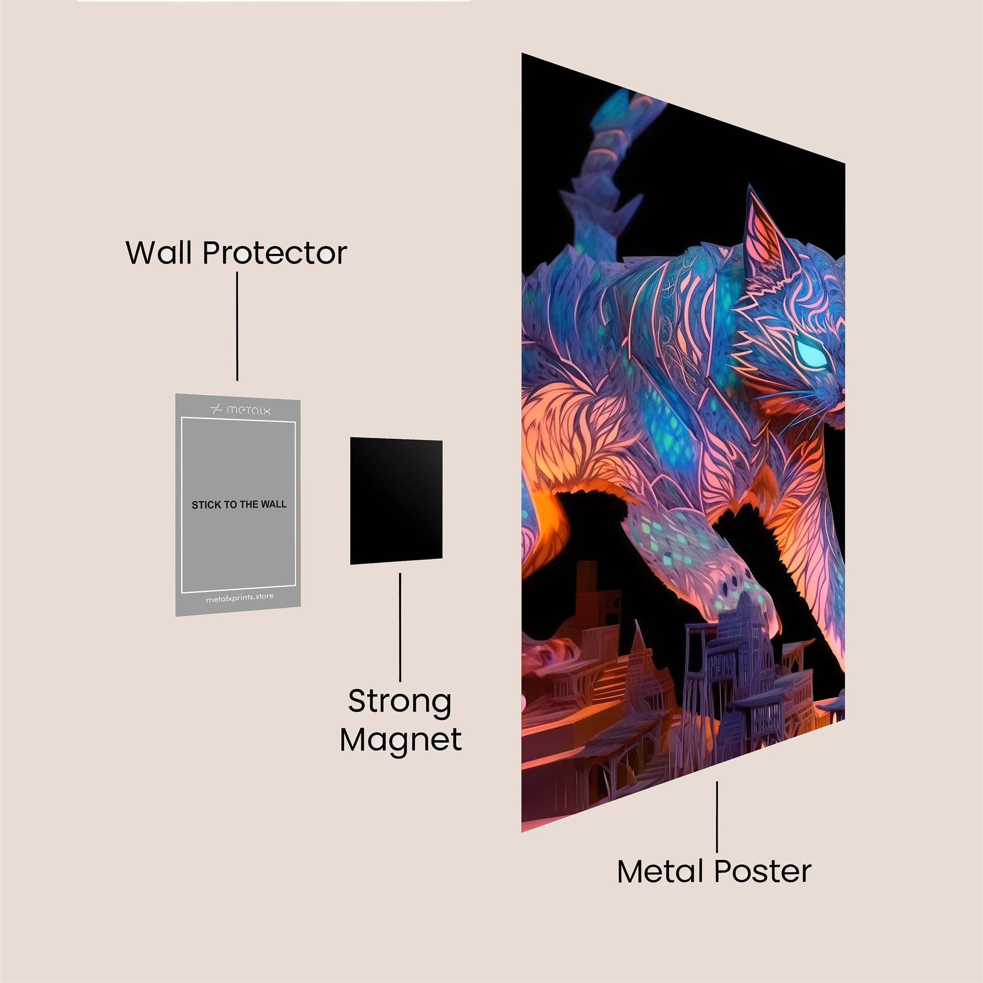 Neon Prowl Safe Wall Magnetic / M