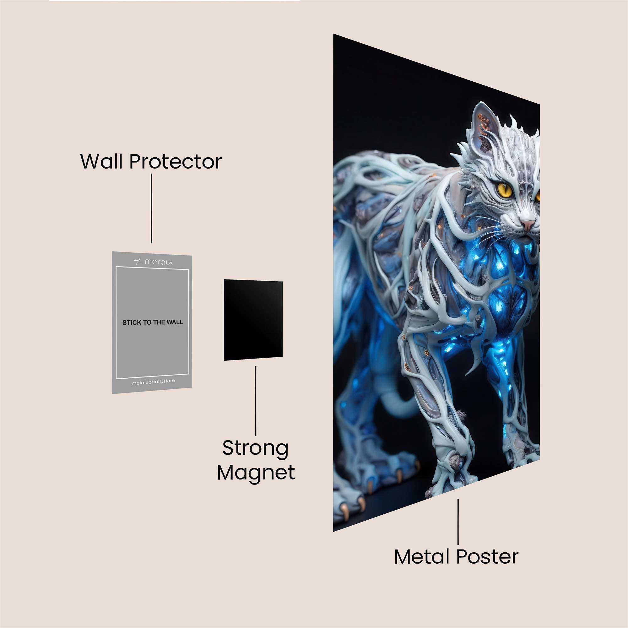 Cyber Feline Safe Wall Magnetic / M