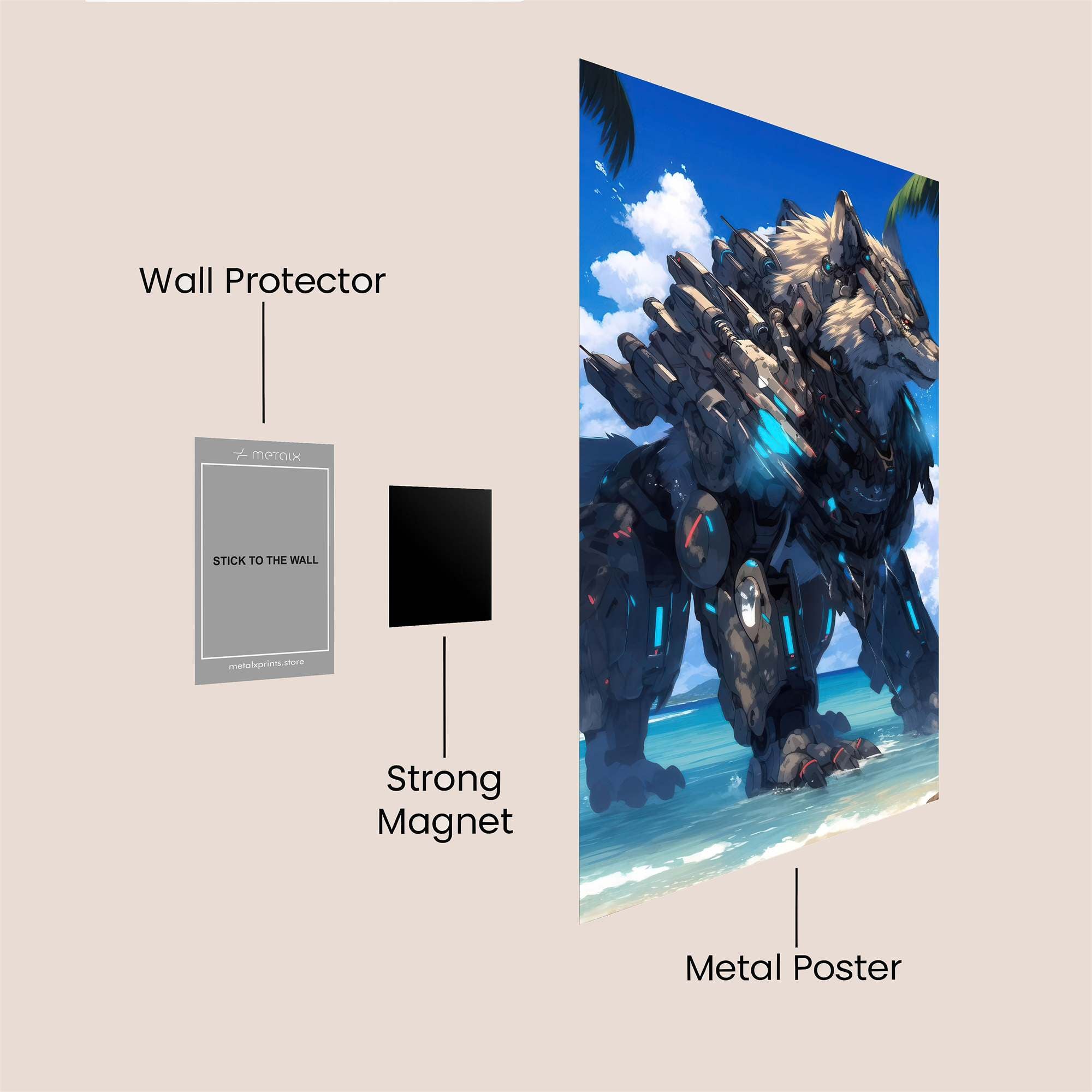 Cyberwolf Tranquility Safe Wall Magnetic / M