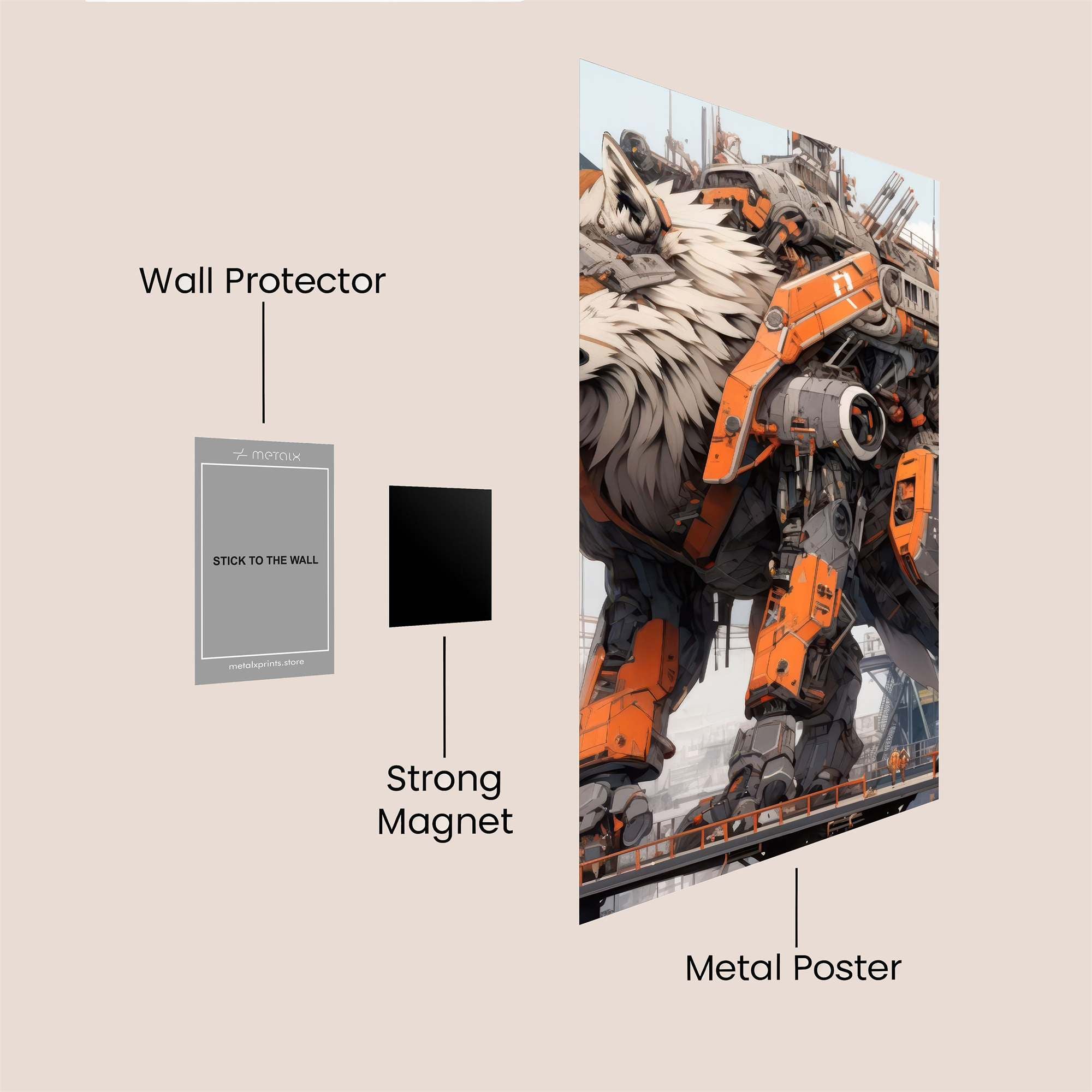 Wolf Machination Safe Wall Magnetic / M