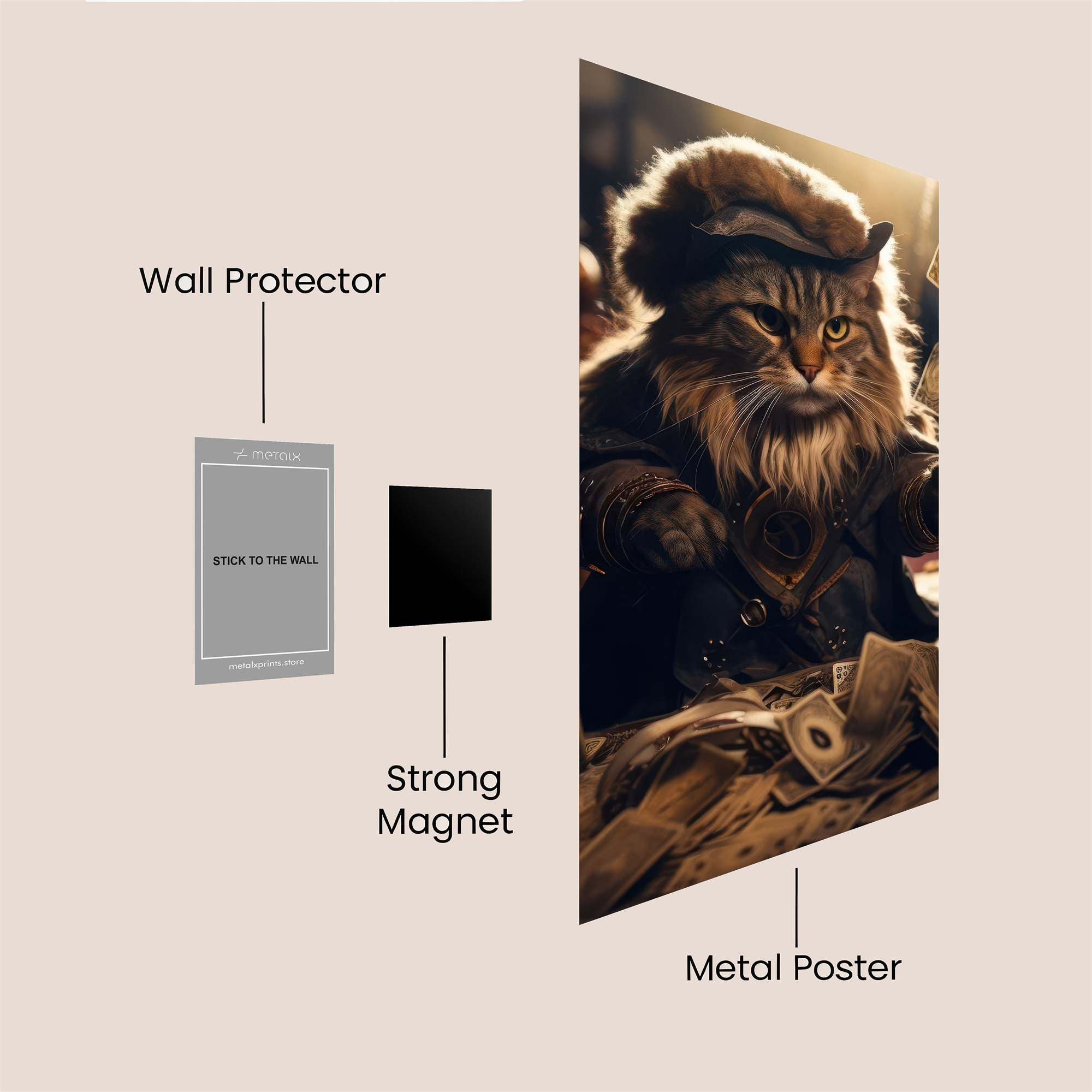 Feline Illusion Safe Wall Magnetic / M