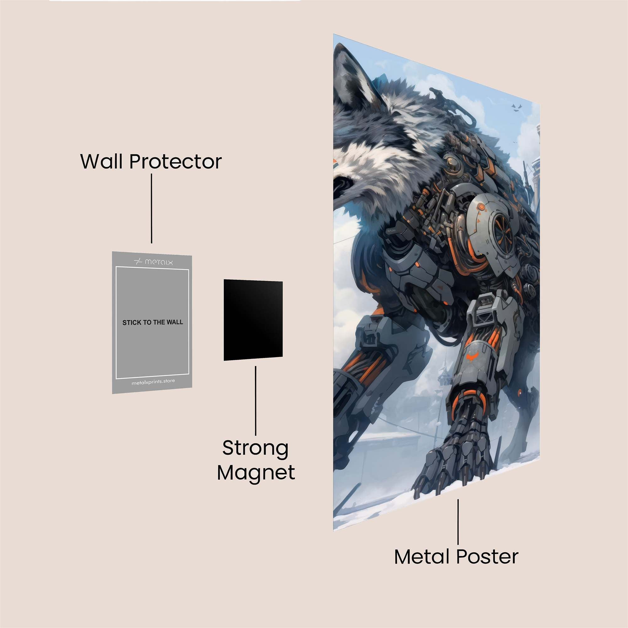 Cyberwolf Surge Safe Wall Magnetic / M