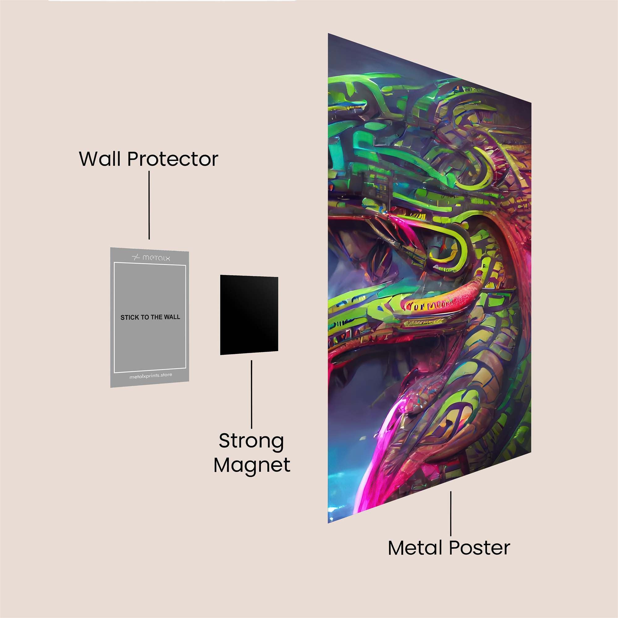 Cyber Roar Safe Wall Magnetic / M