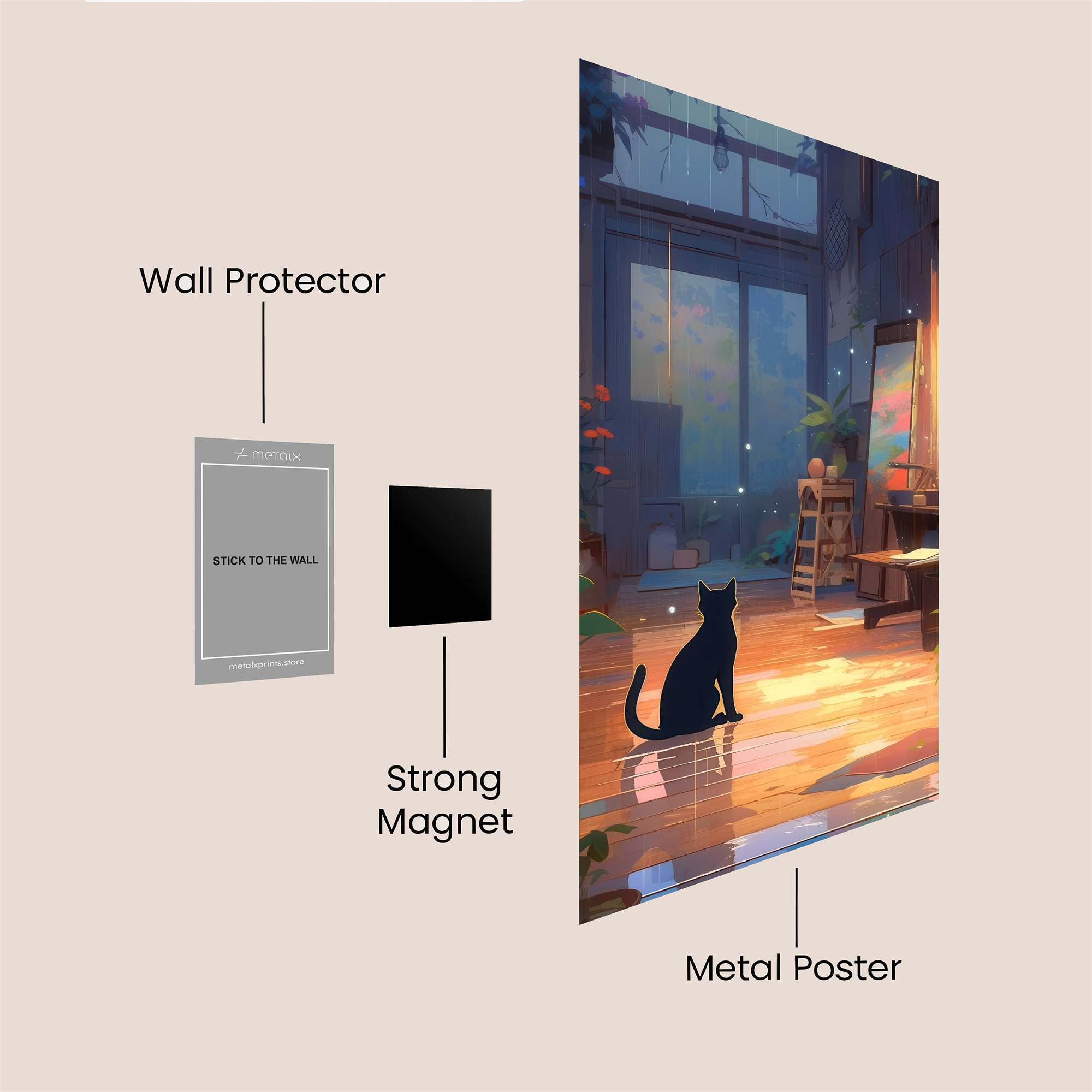 Feline Serenity Safe Wall Magnetic / M