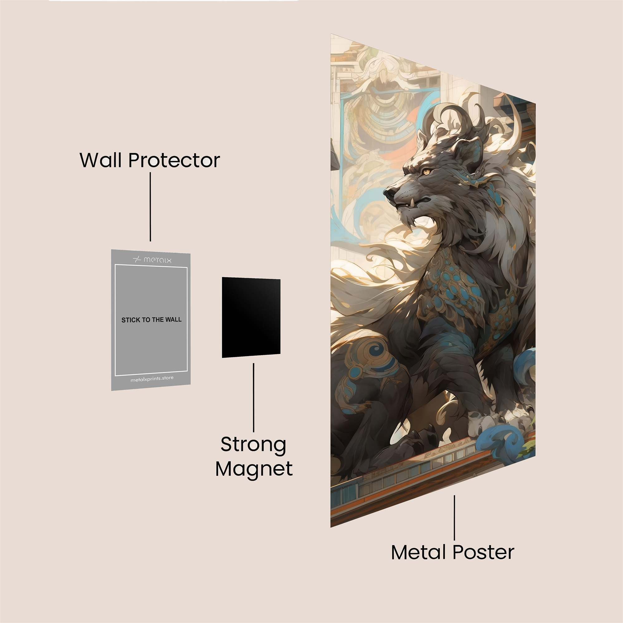 Majestic Roar Safe Wall Magnetic / M