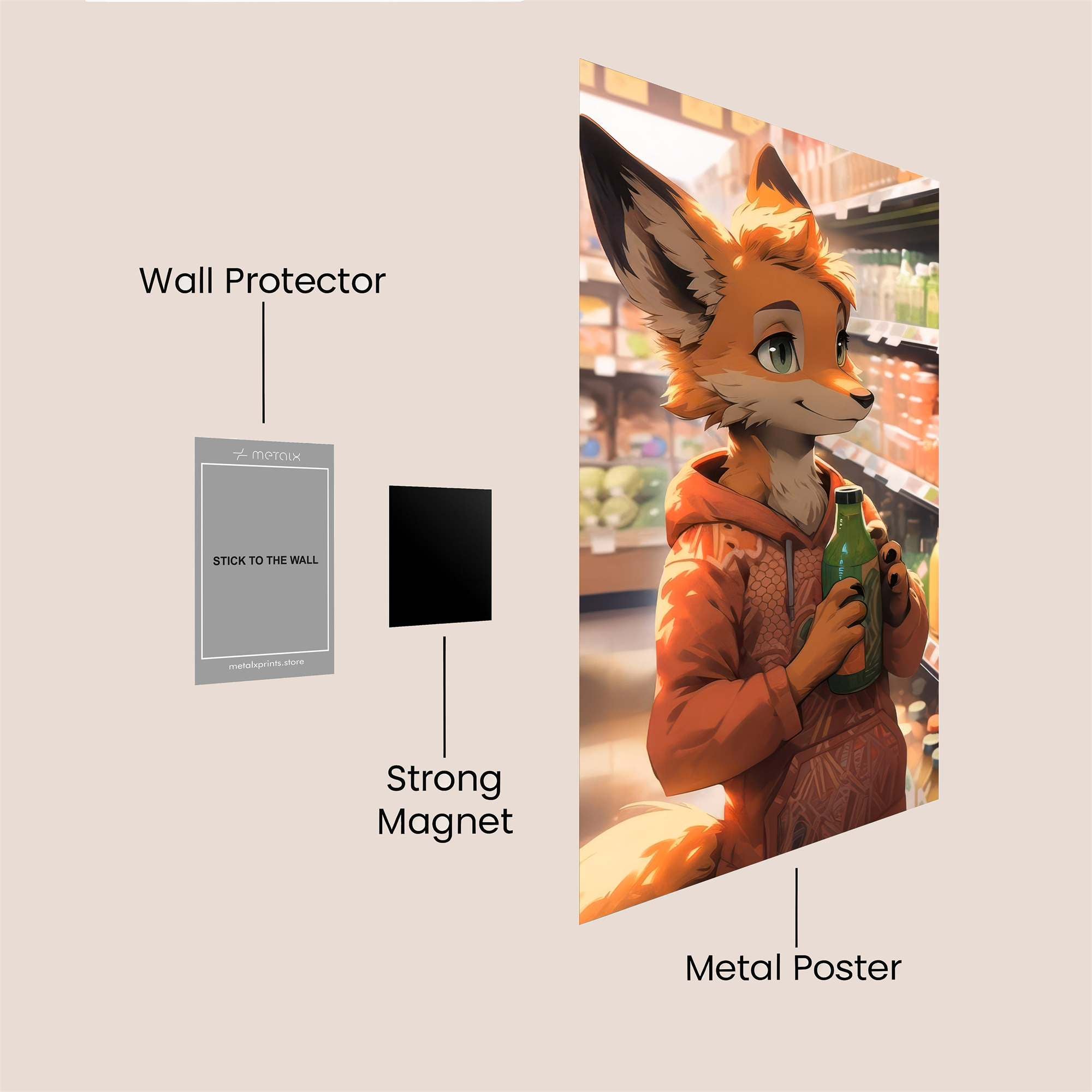 Foxy Choice Safe Wall Magnetic / M