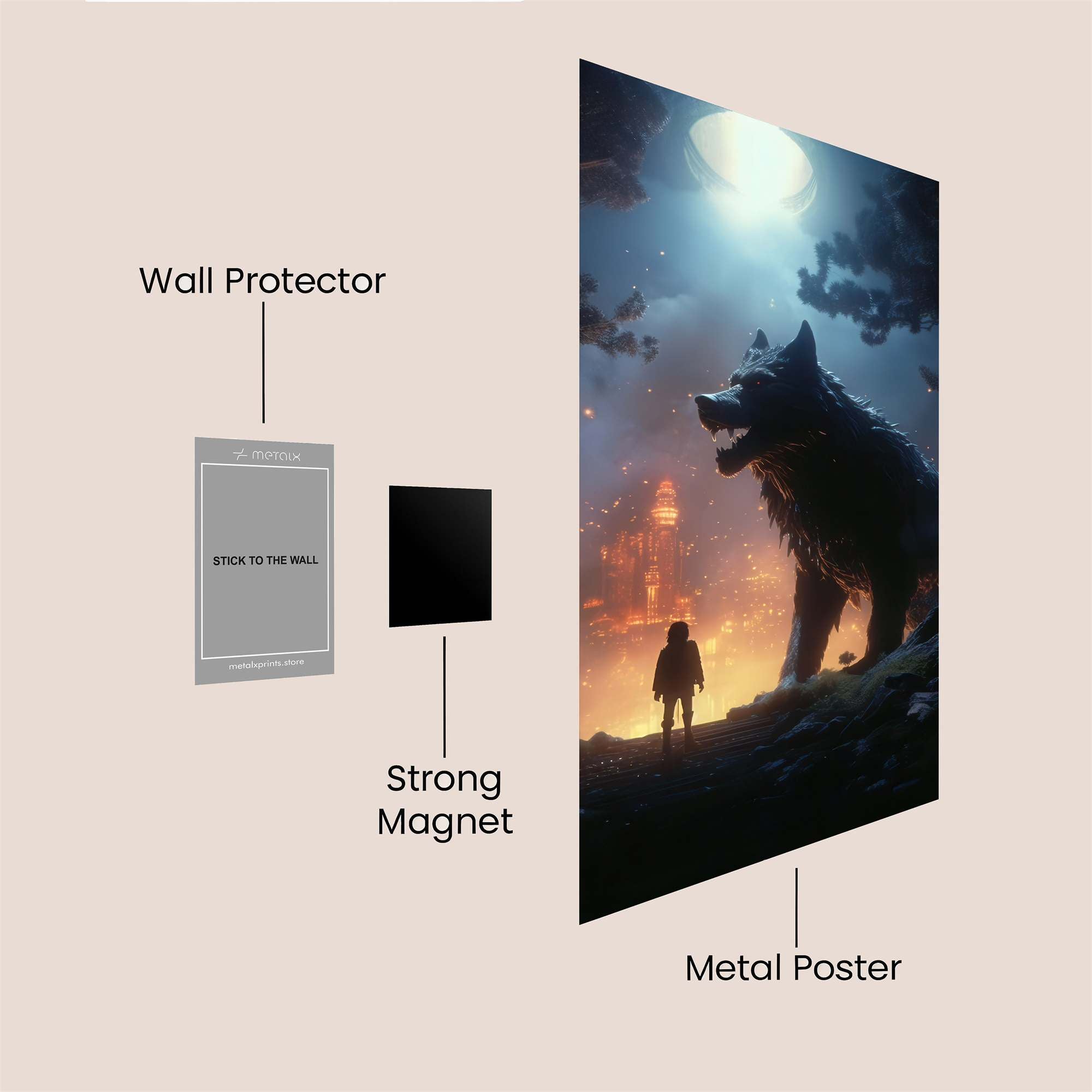 Lupine Majesty Safe Wall Magnetic / M