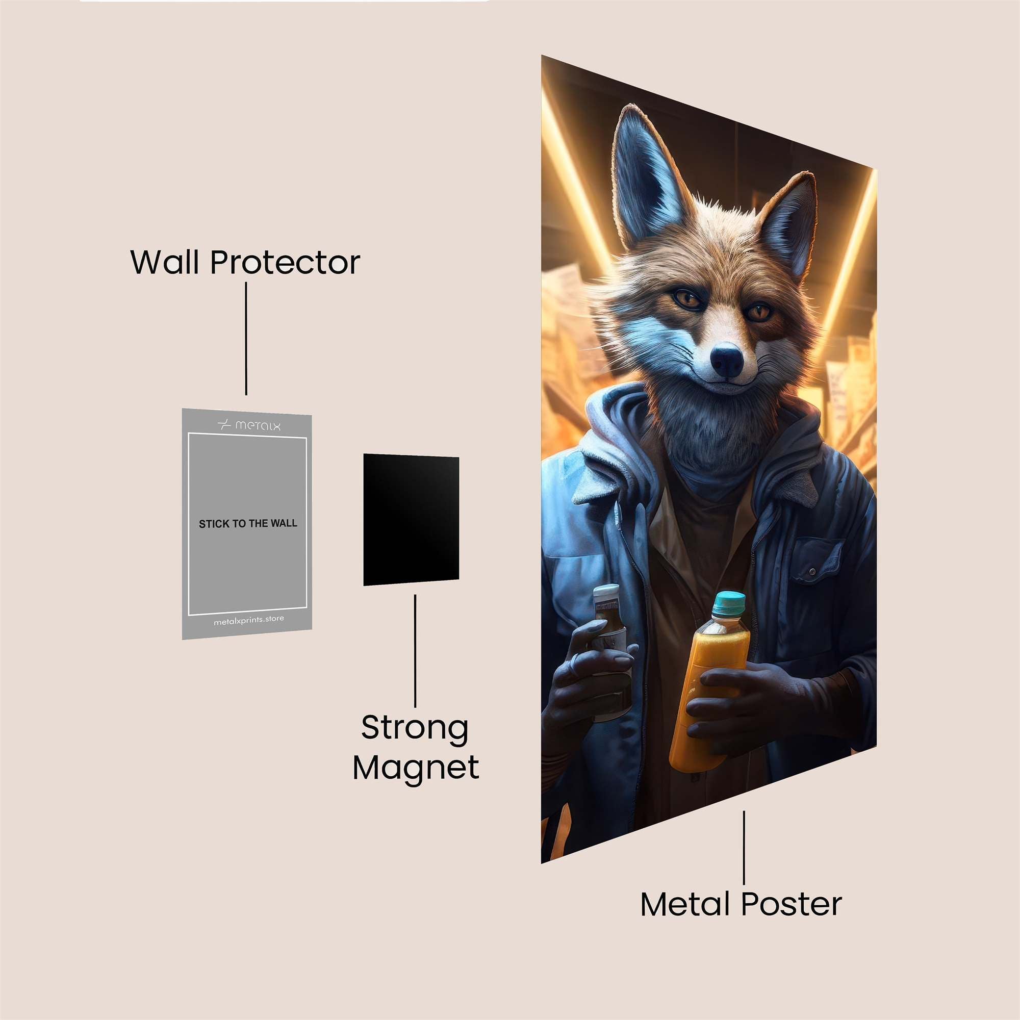 Foxy Adventure Safe Wall Magnetic / M