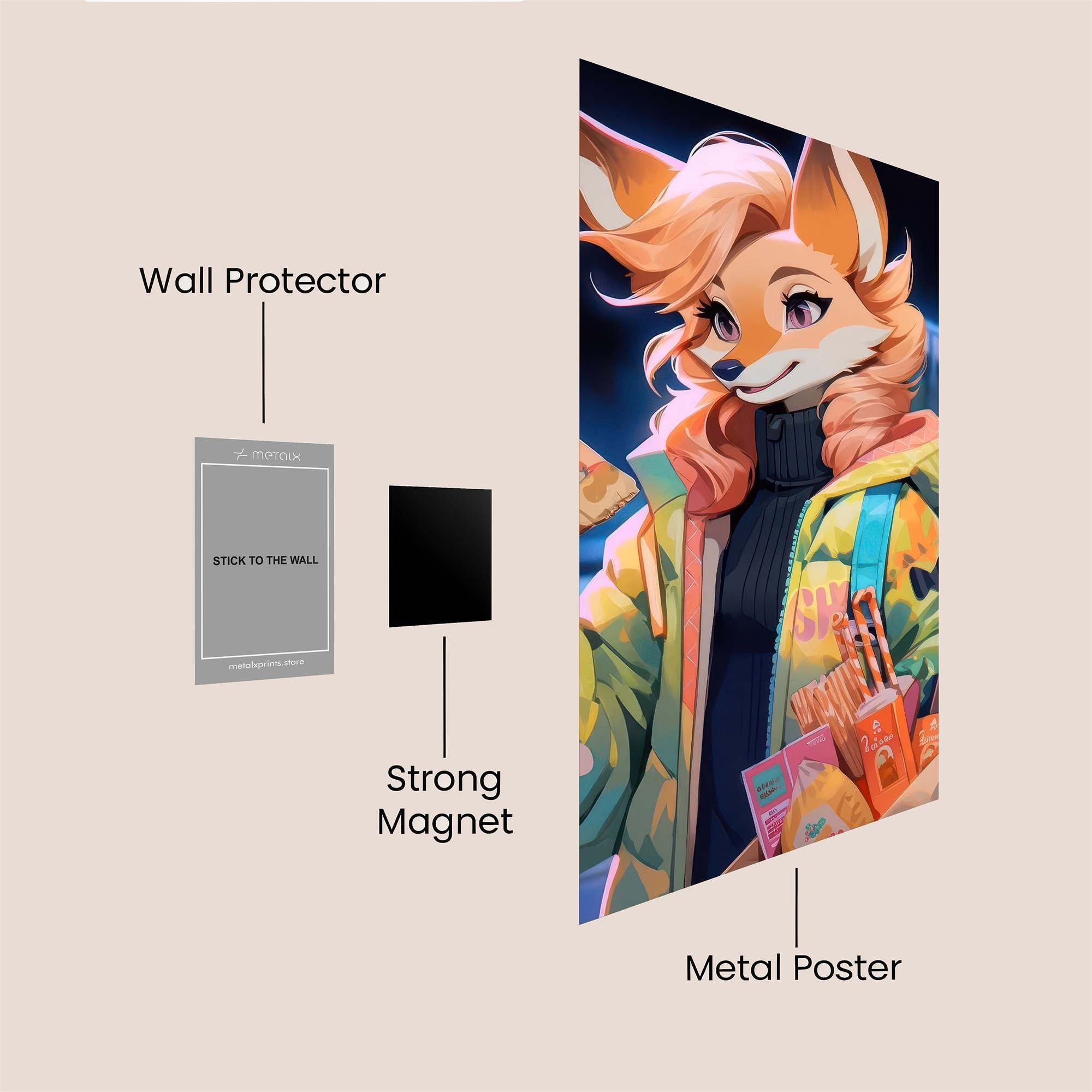 Foxy Delights Safe Wall Magnetic / M