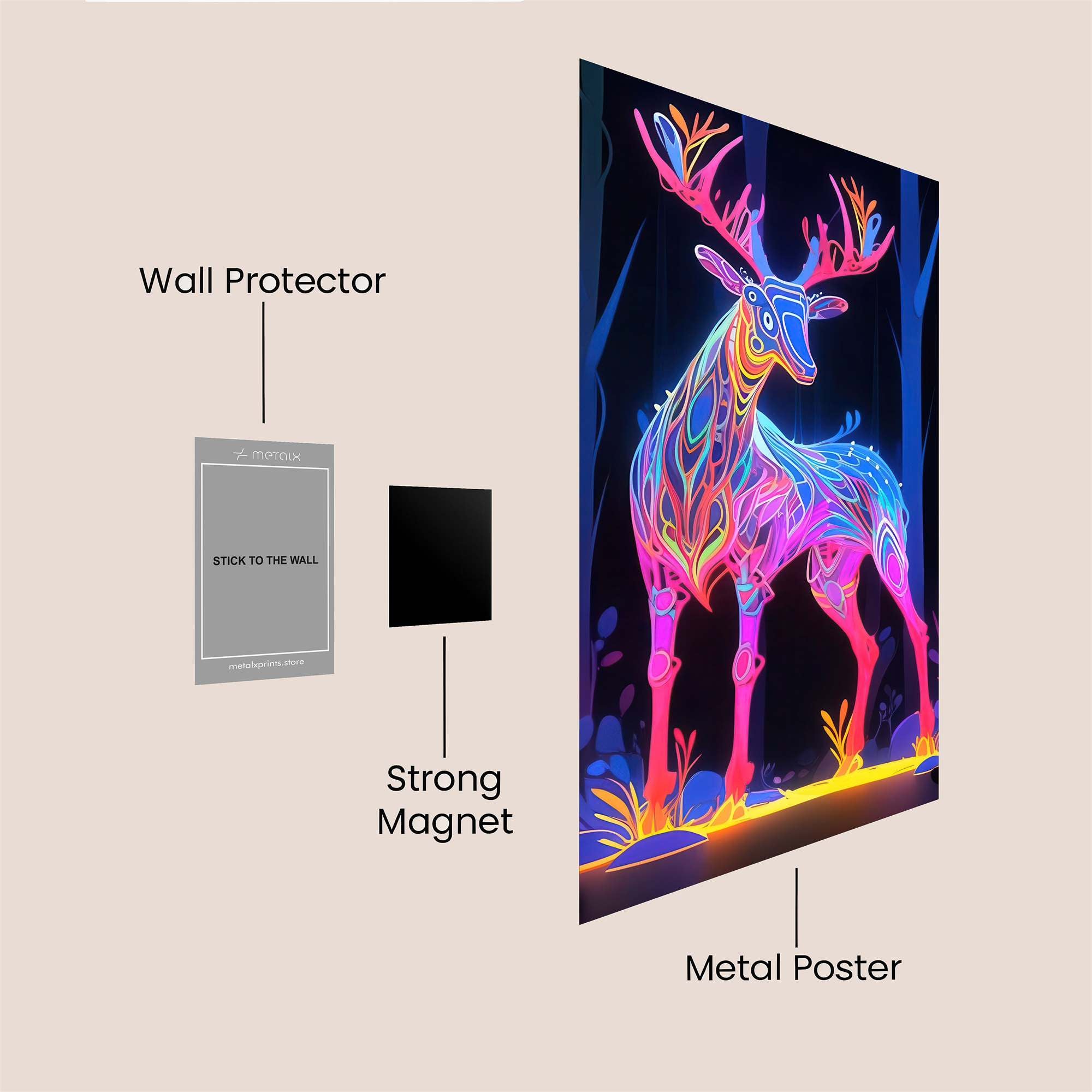 Neon Elegance Safe Wall Magnetic / M