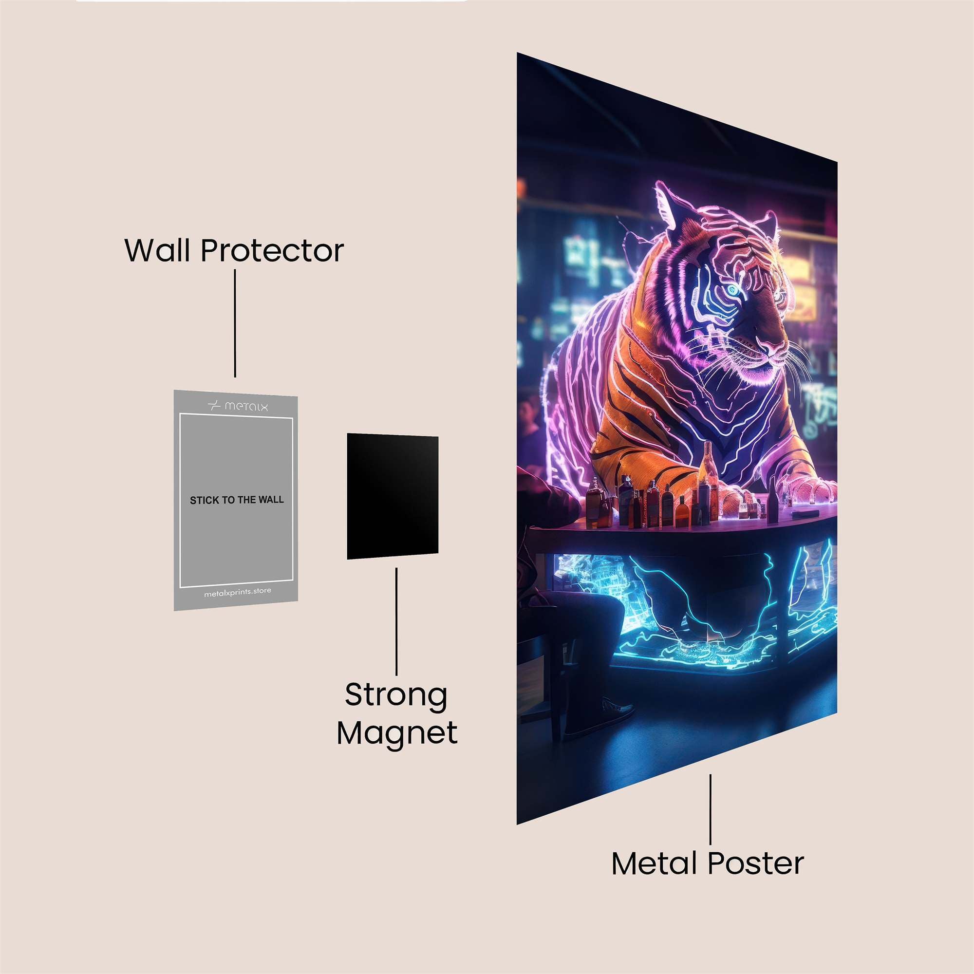 Neon Prowl Safe Wall Magnetic / M