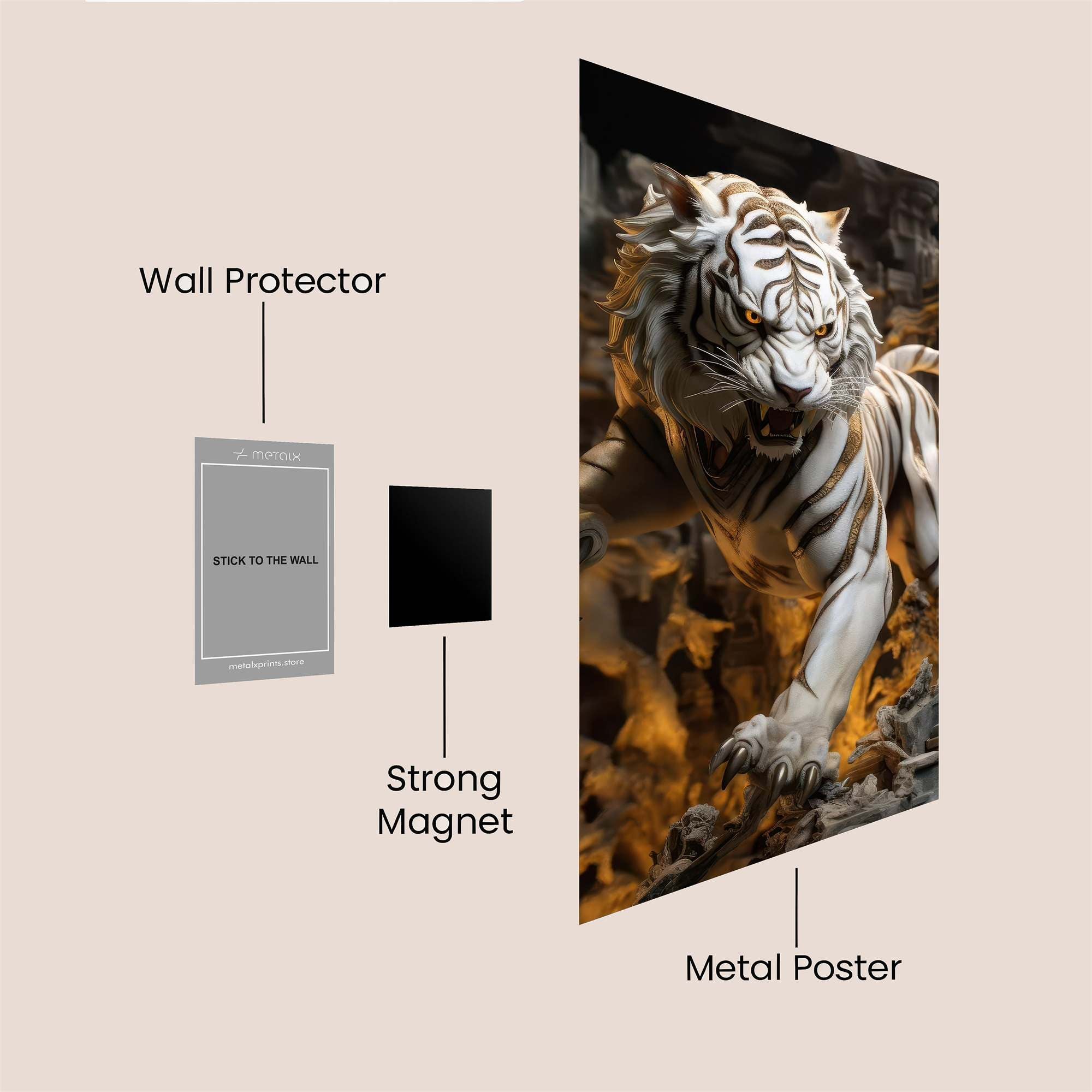 Tiger Fury Safe Wall Magnetic / M
