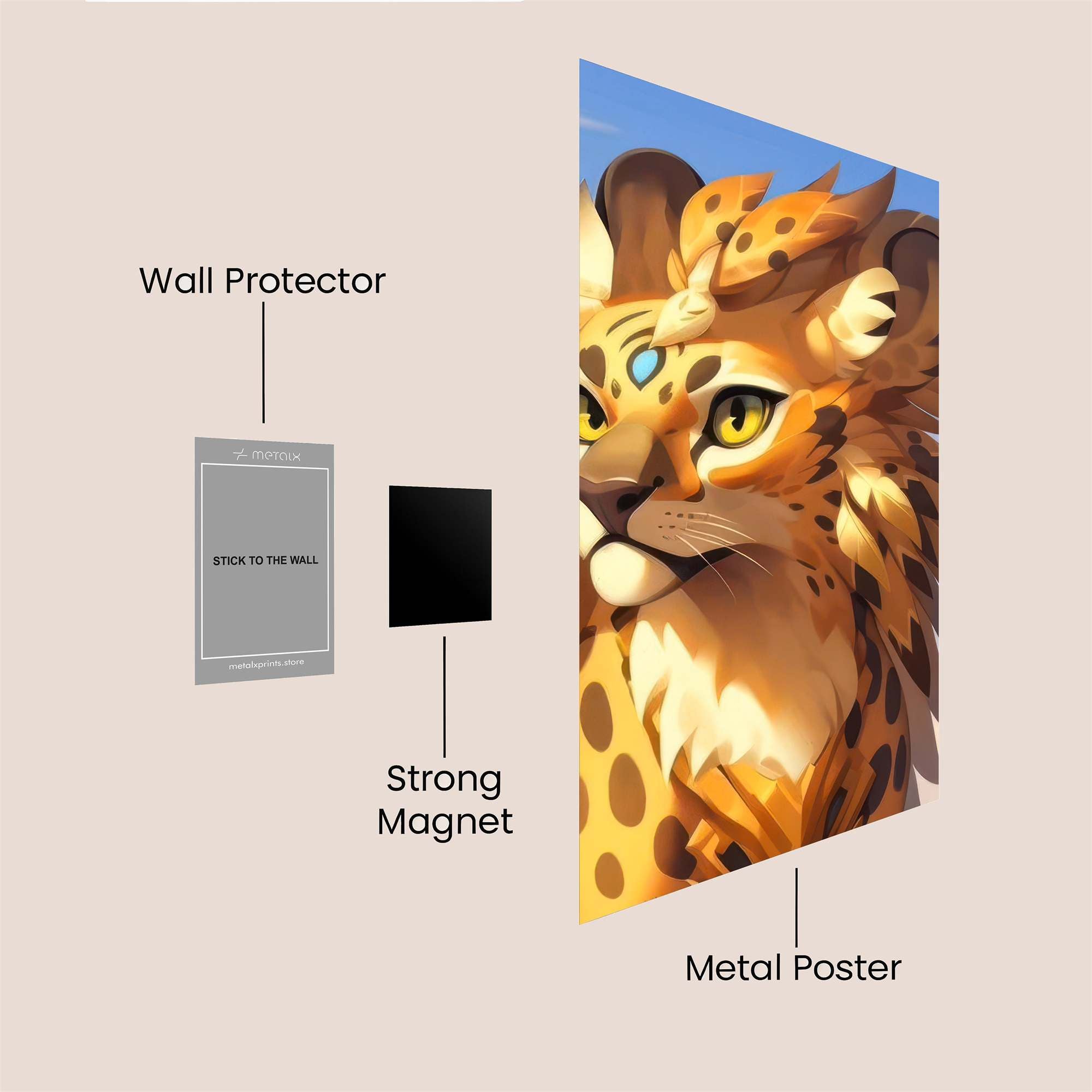 Majestic Feline Safe Wall Magnetic / M