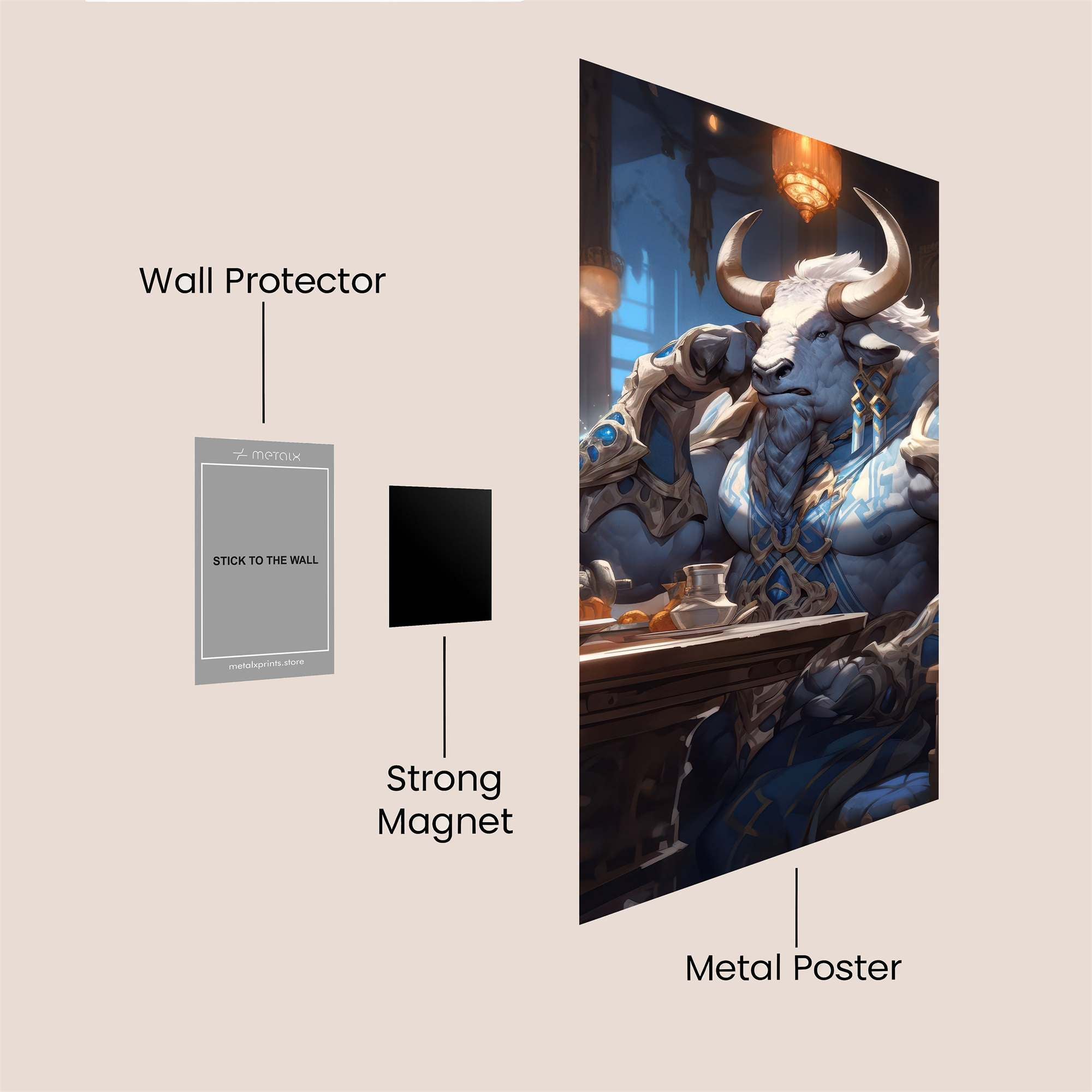 Minotaur Musings Safe Wall Magnetic / M