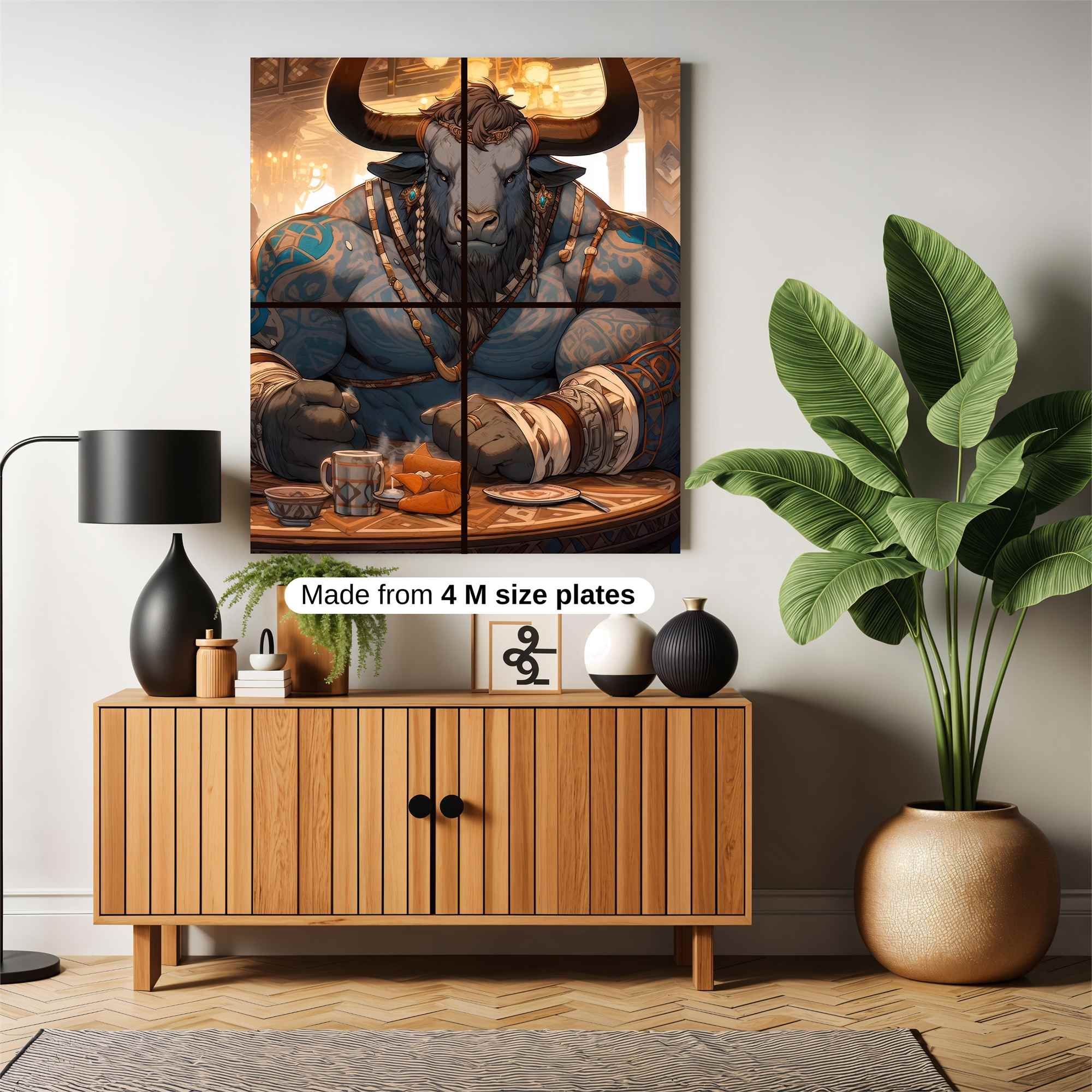 Minotaur Feast Safe Wall Magnetic / M