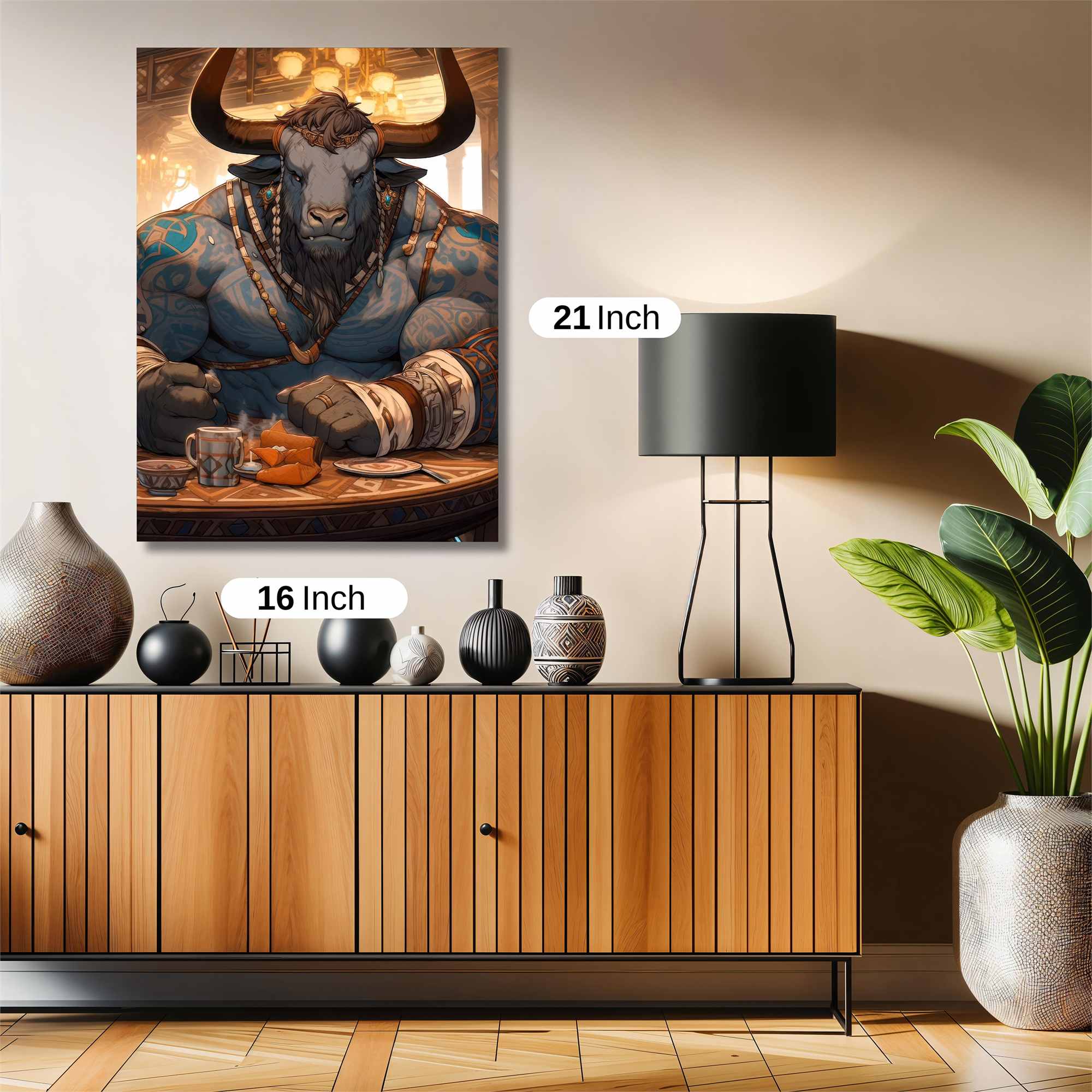 Minotaur Feast Safe Wall Magnetic / M