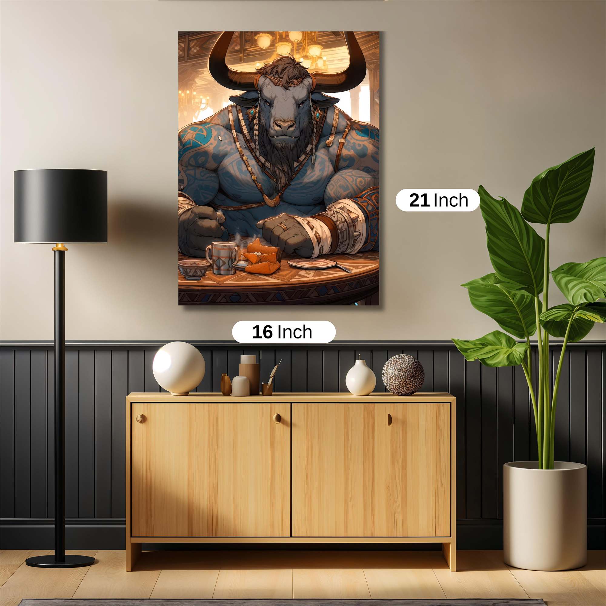 Minotaur Feast Safe Wall Magnetic / M