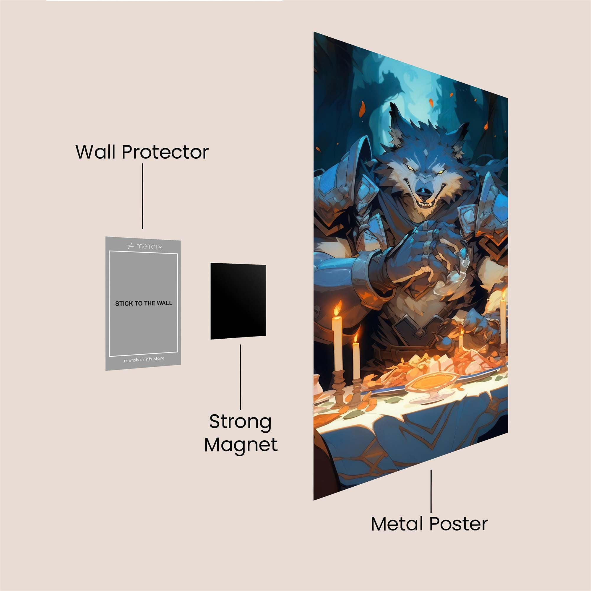 Wolf Banquet Safe Wall Magnetic / M