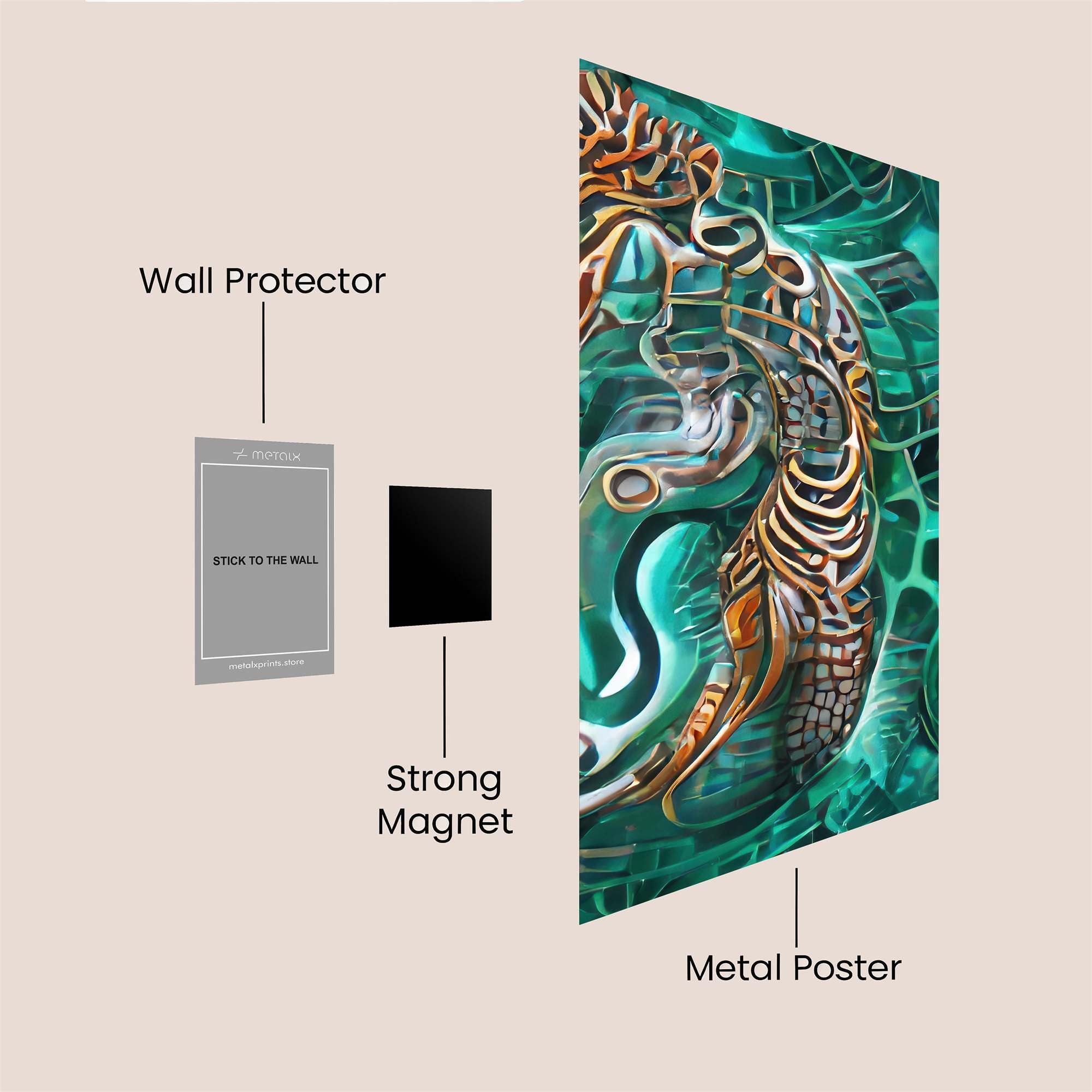 Seahorse Reverie Safe Wall Magnetic / M