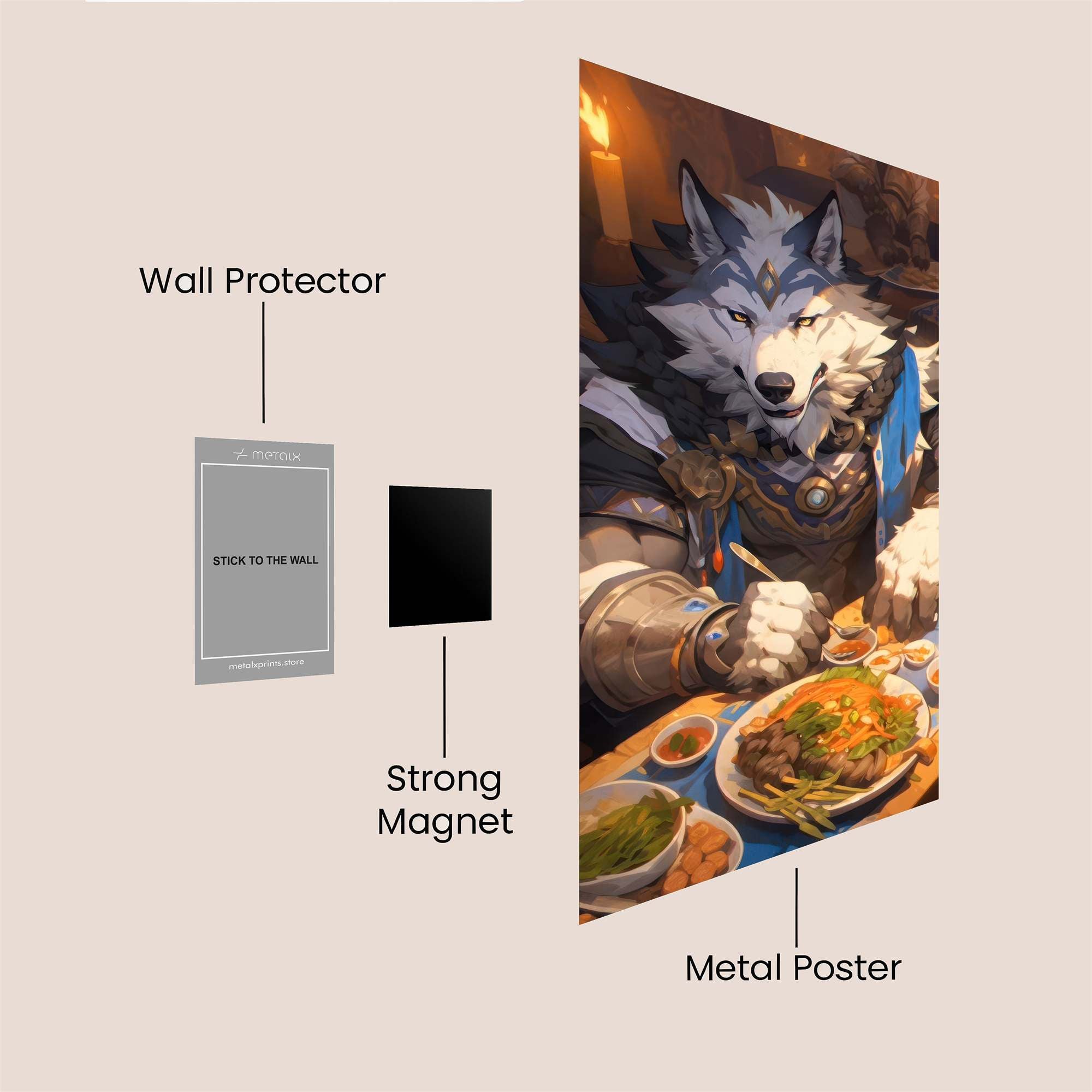 Lupine Feast Safe Wall Magnetic / M