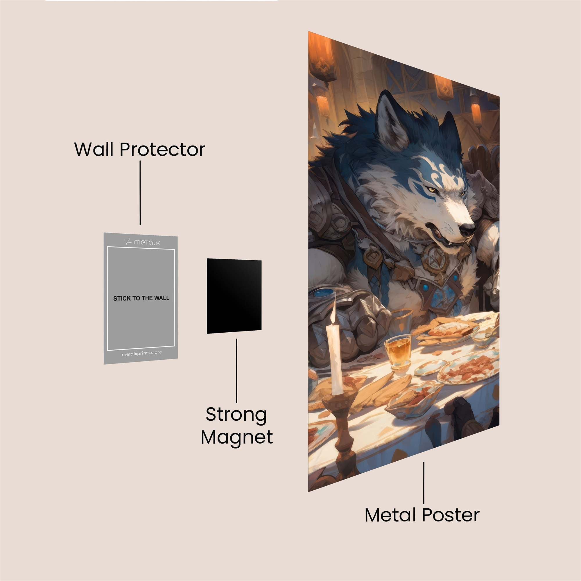 Lupine Feast Safe Wall Magnetic / M