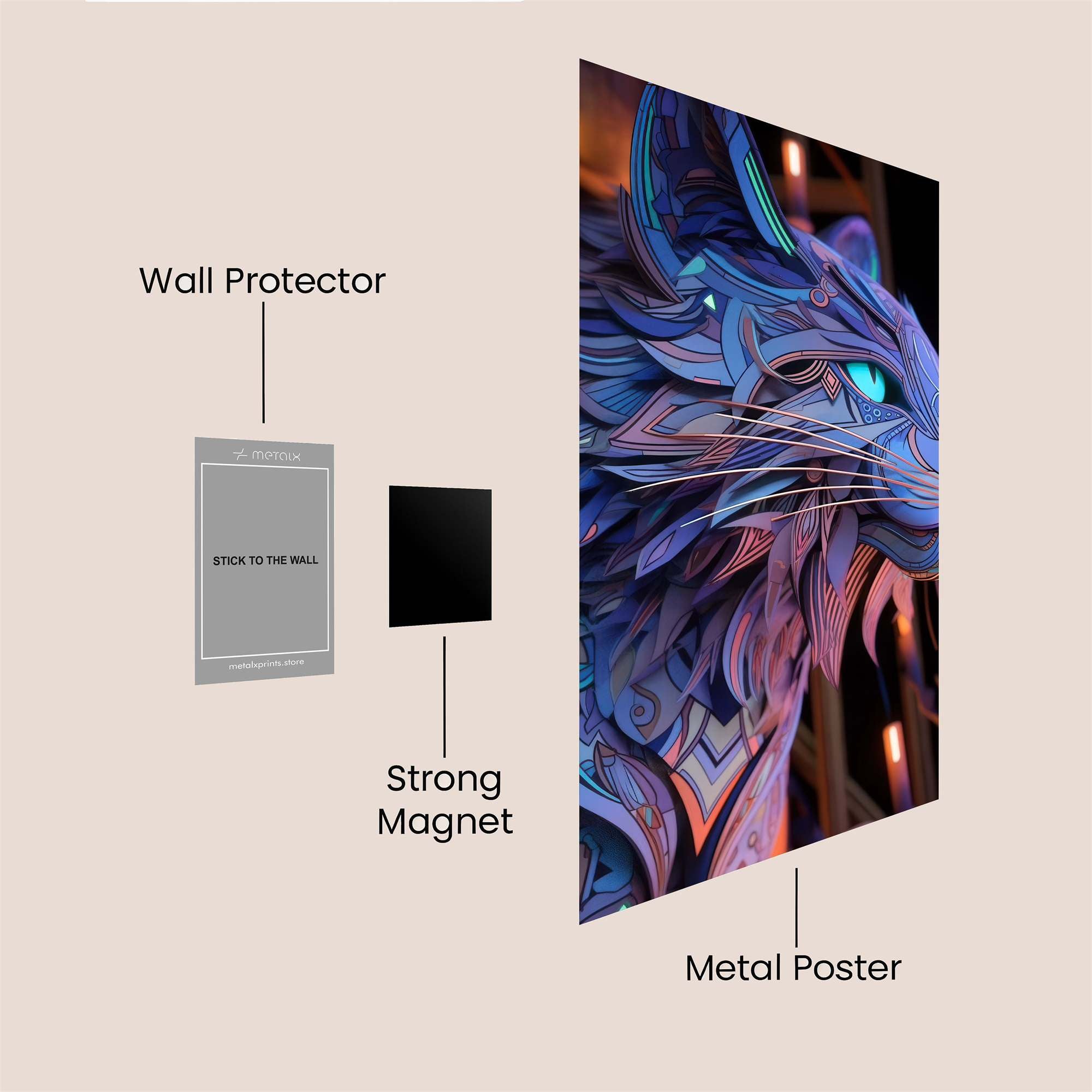 Feline Radiance Safe Wall Magnetic / M