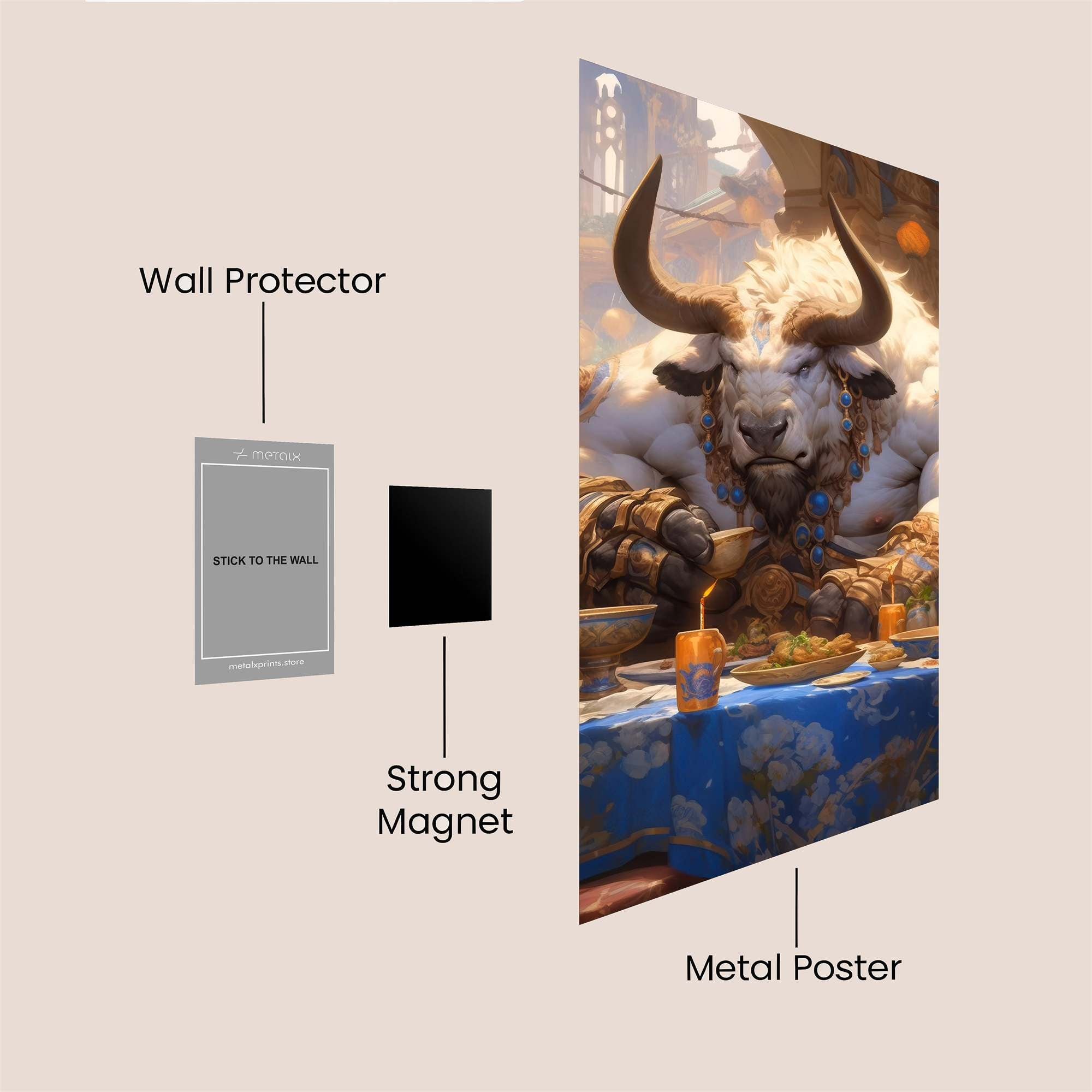 Minotaur Feast Safe Wall Magnetic / M