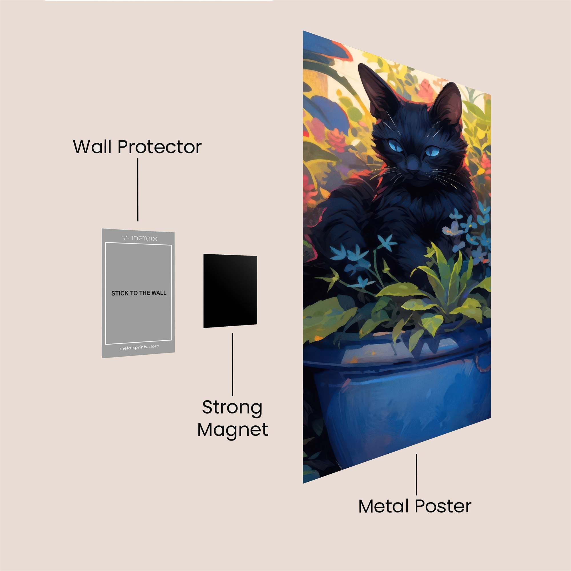 Feline Serenity Safe Wall Magnetic / M