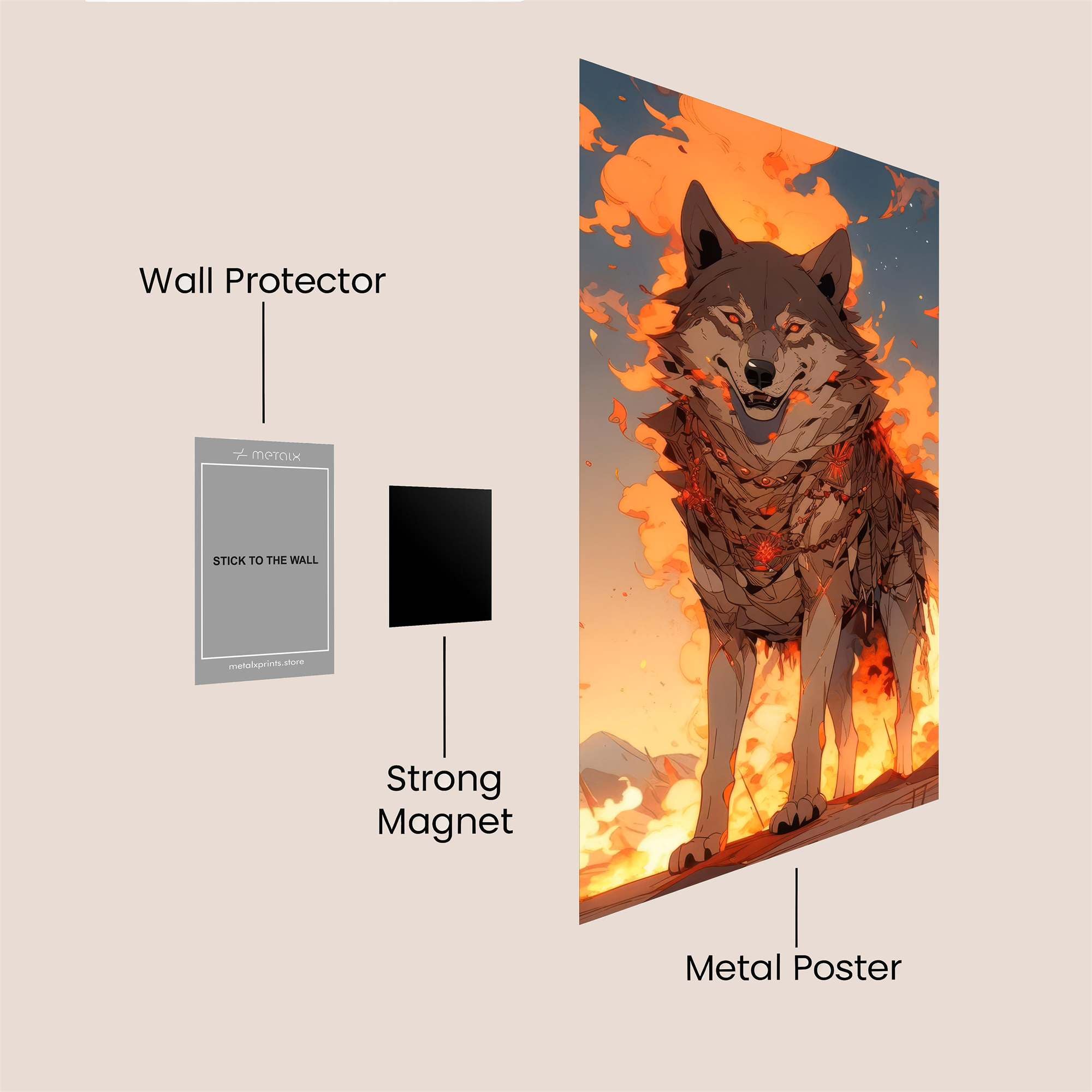 Inferno Majesty Safe Wall Magnetic / M