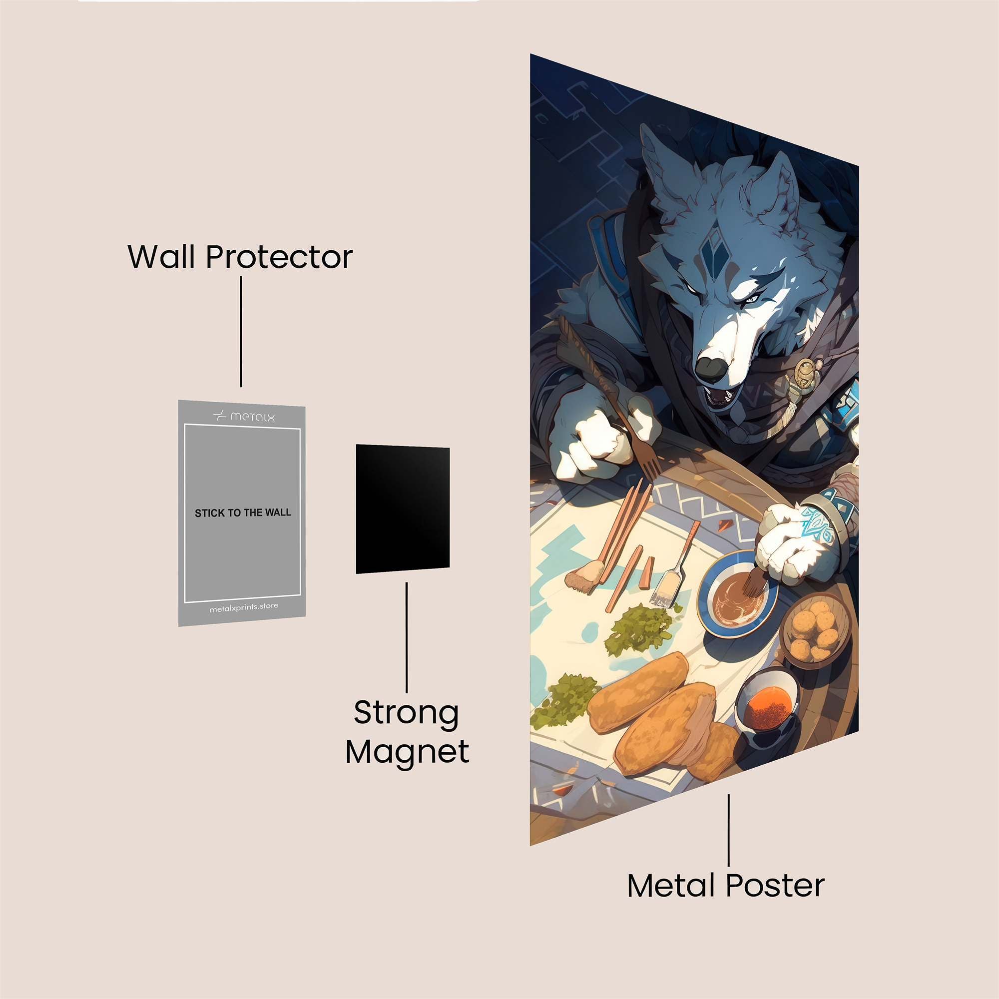 Lupine Feast Safe Wall Magnetic / M