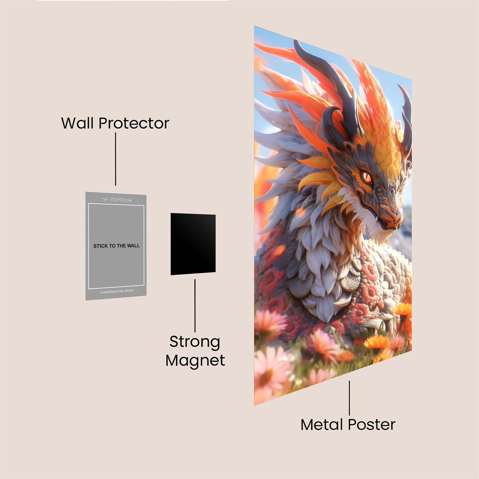 Floral Majesty Safe Wall Magnetic / M