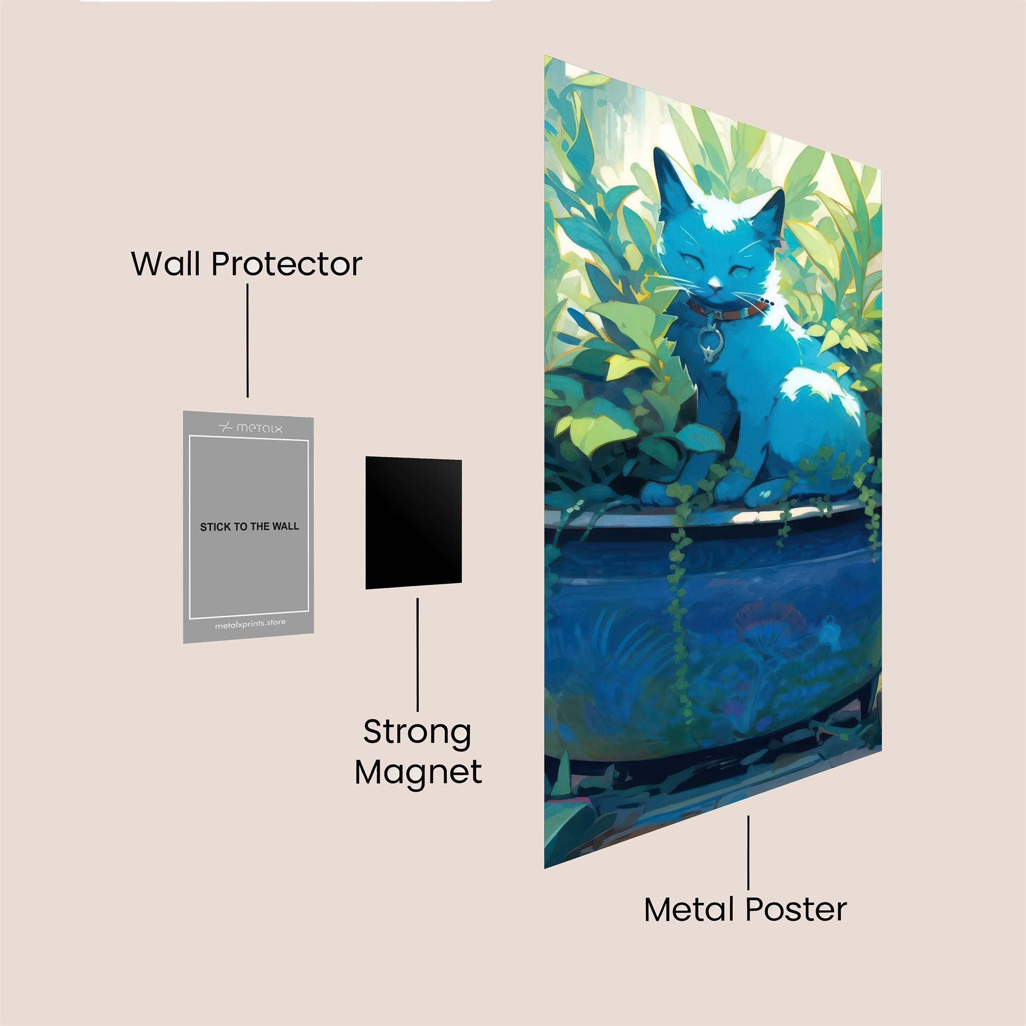 Feline Serenity Safe Wall Magnetic / M