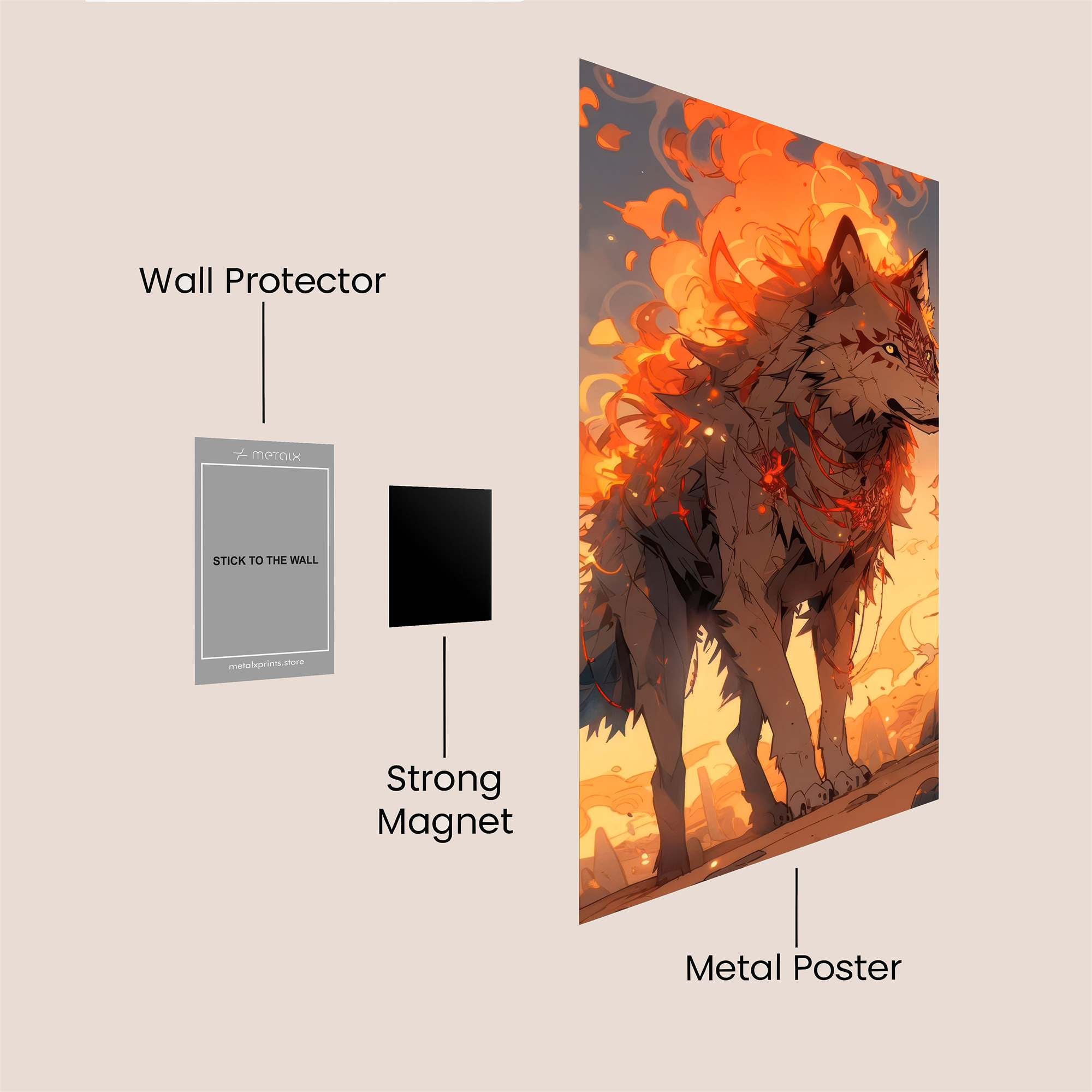 Inferno Lupine Safe Wall Magnetic / M