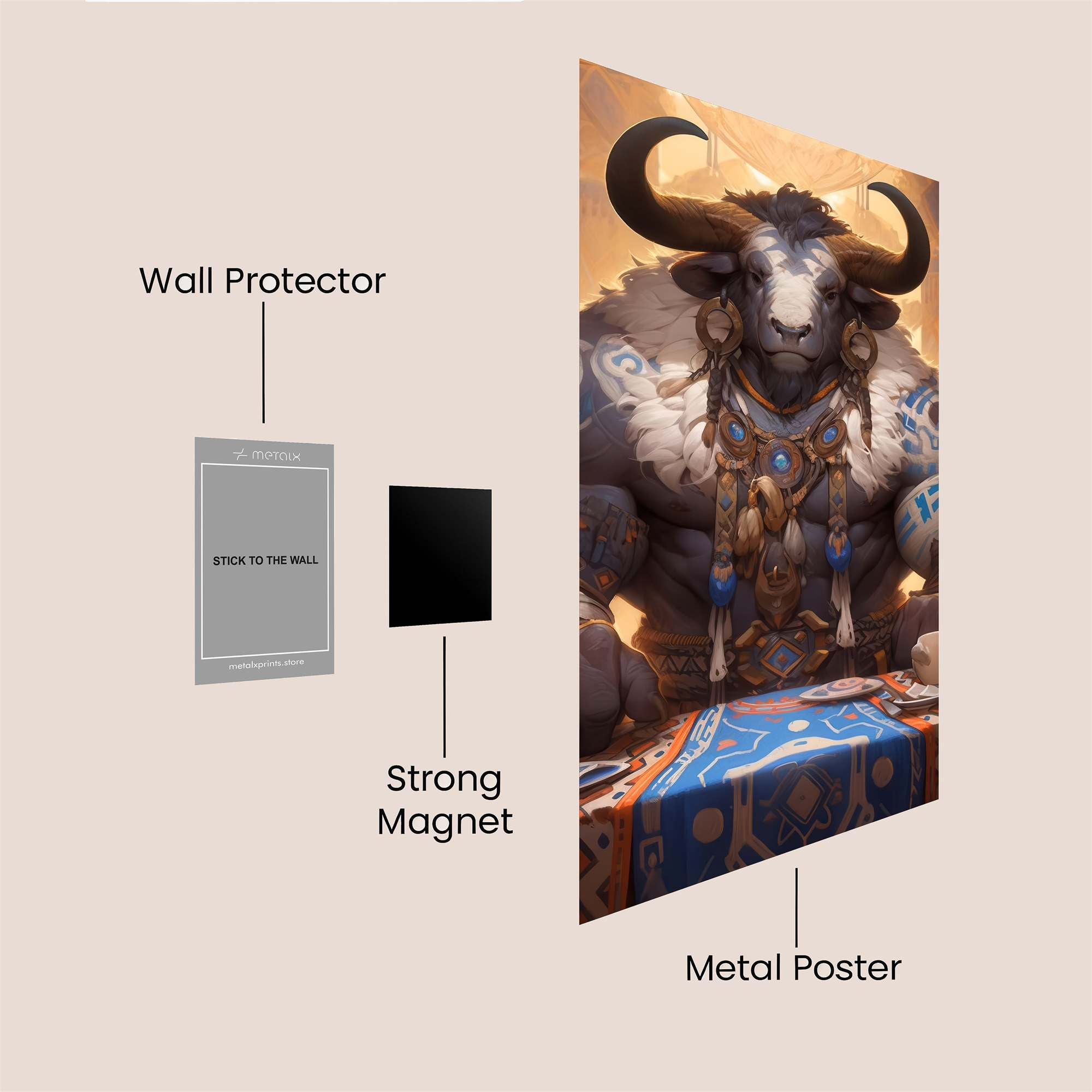 Bison Majesty Safe Wall Magnetic / M